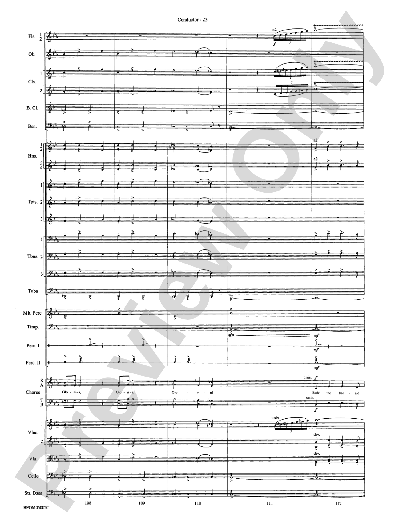 A Festival of Carols: Full Orchestra Conductor Score & Parts