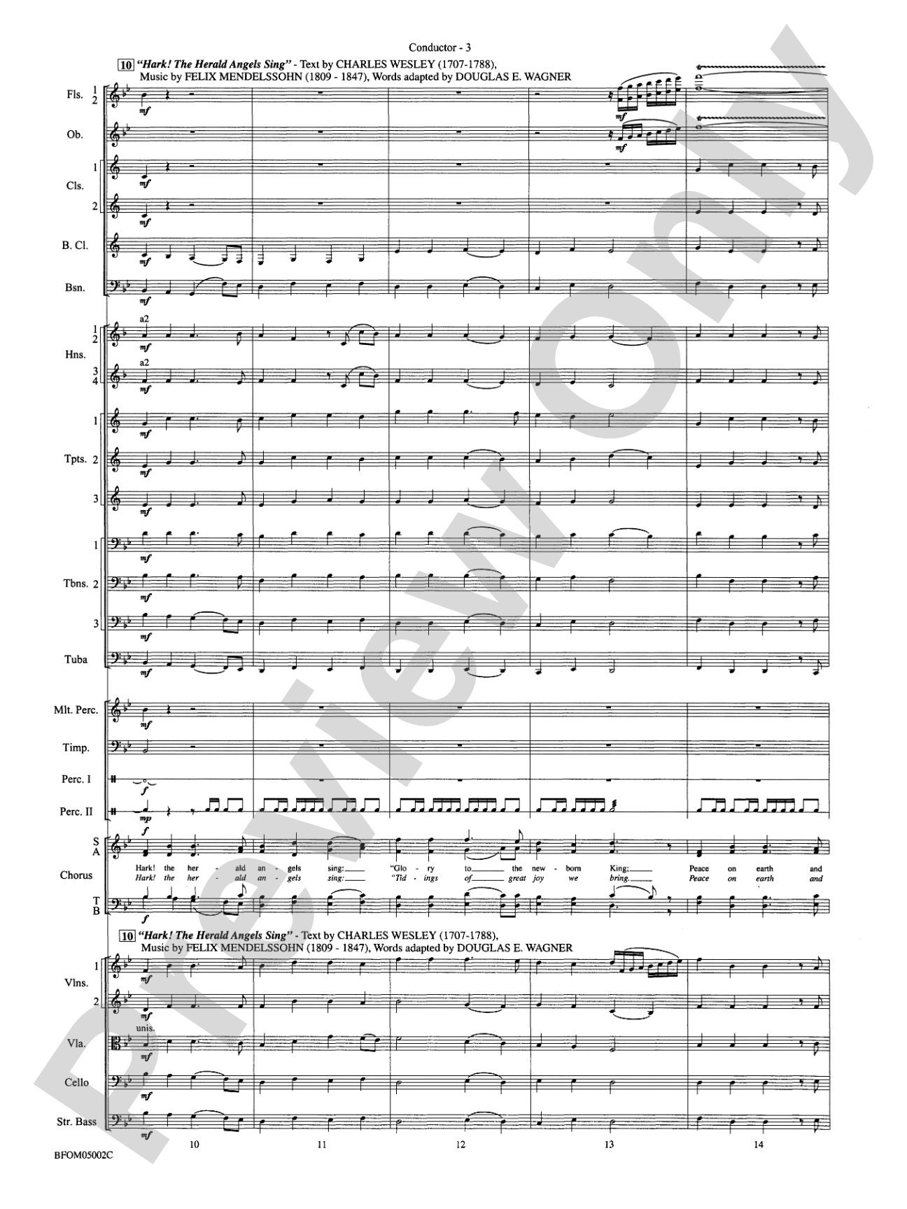 A Festival of Carols: Full Orchestra Conductor Score & Parts
