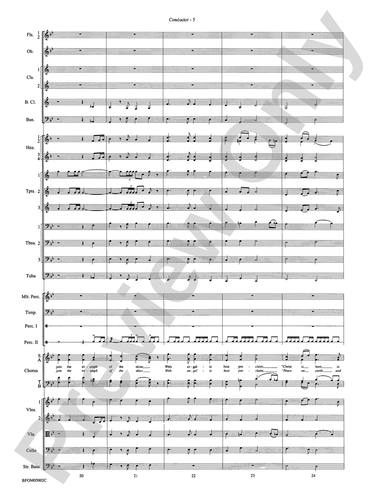 A Festival of Carols: Full Orchestra Conductor Score & Parts