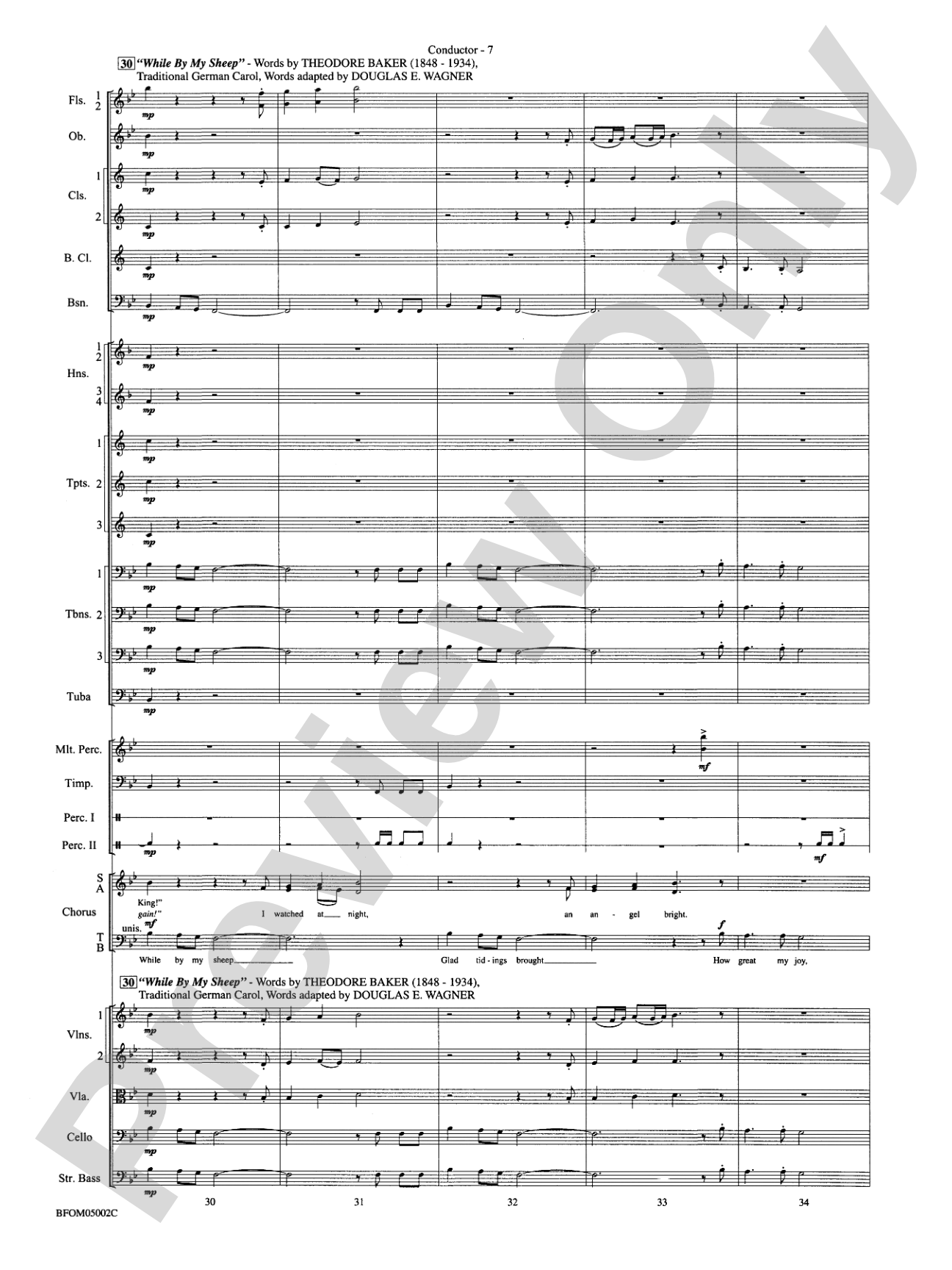 A Festival of Carols: Full Orchestra Conductor Score & Parts