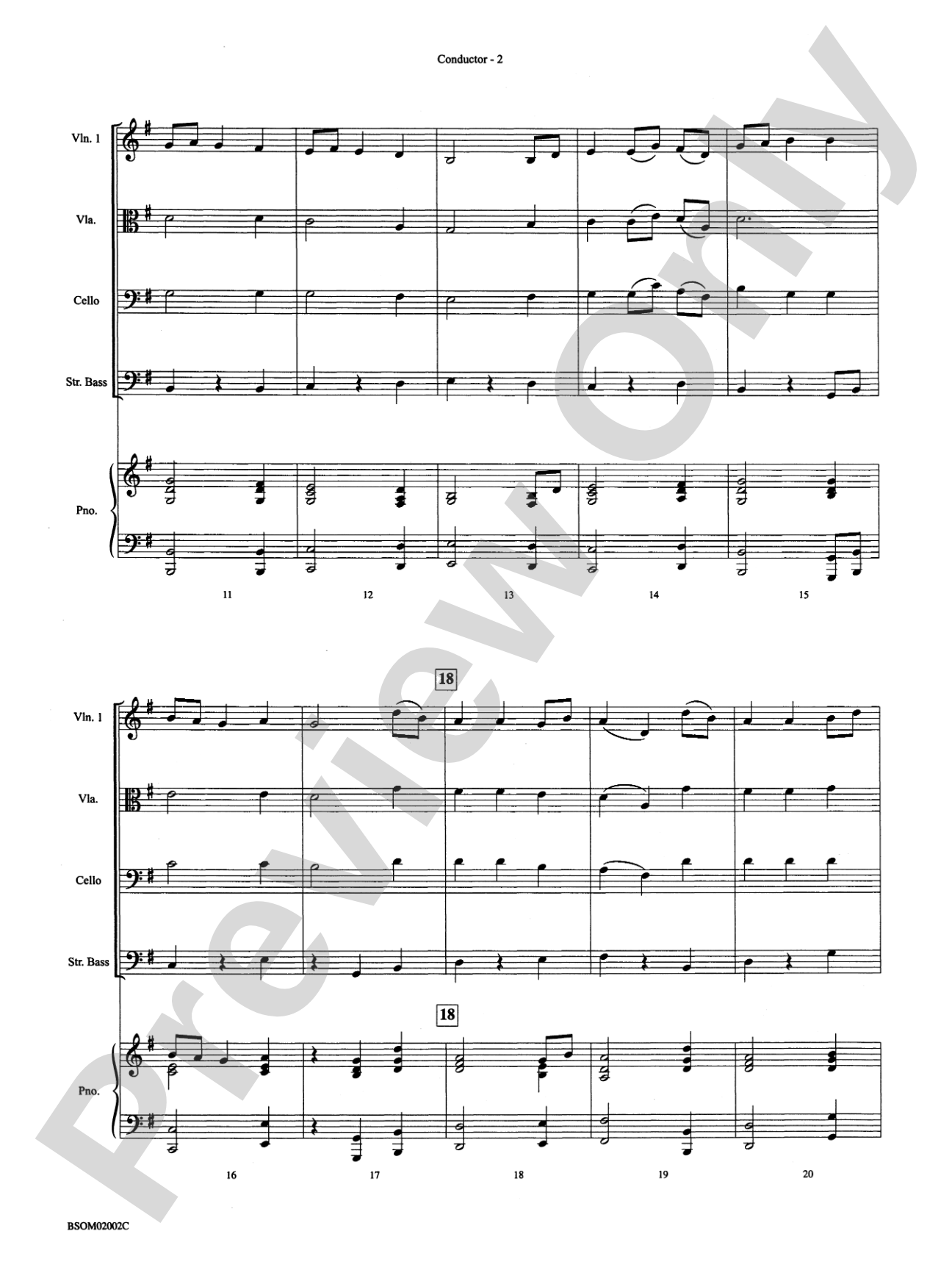 The Bringer of Joy (based on "Jupiter" from The Planets): String Orchestra Conductor Score & Parts