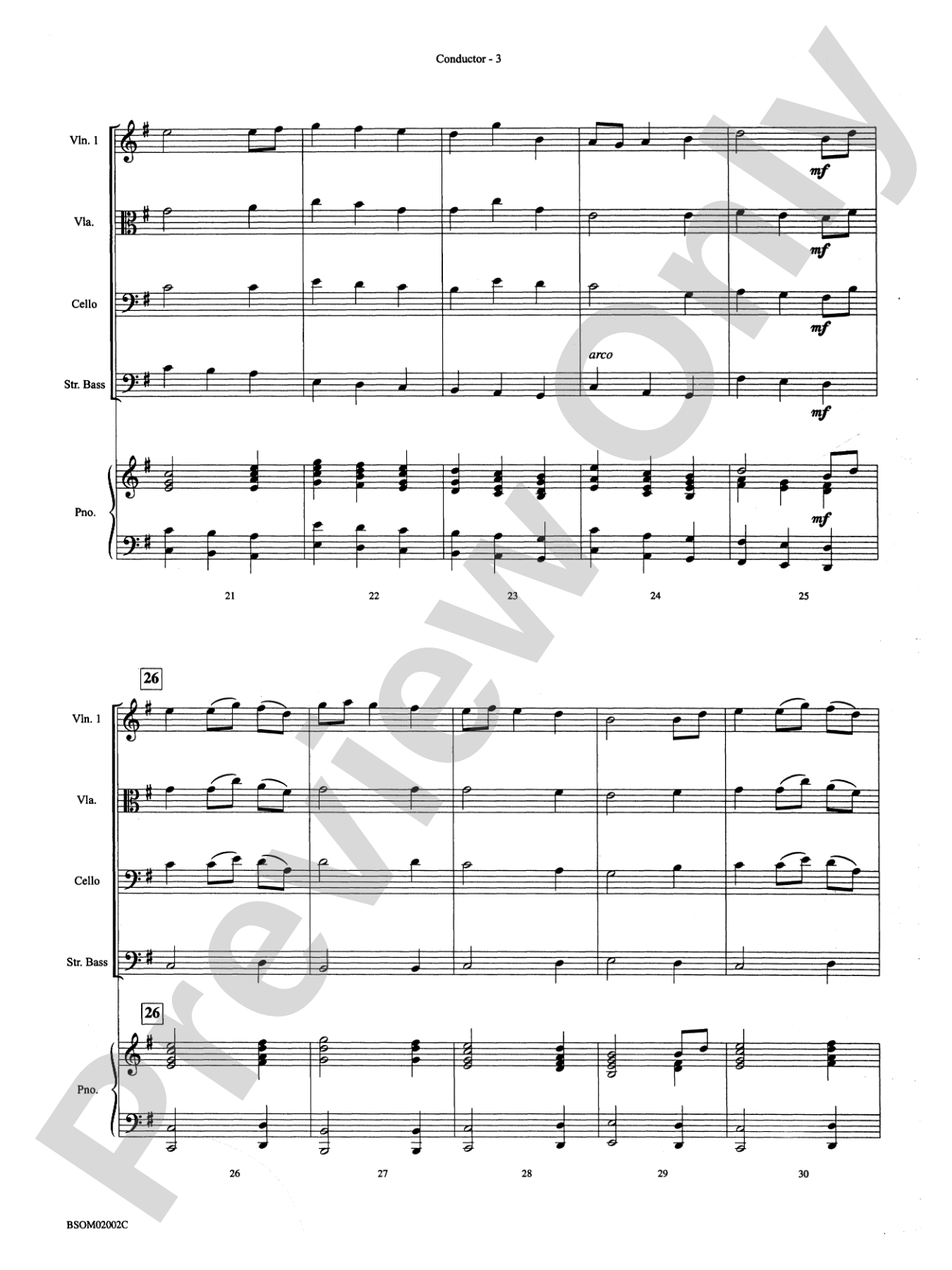 The Bringer of Joy (based on "Jupiter" from The Planets): String Orchestra Conductor Score & Parts