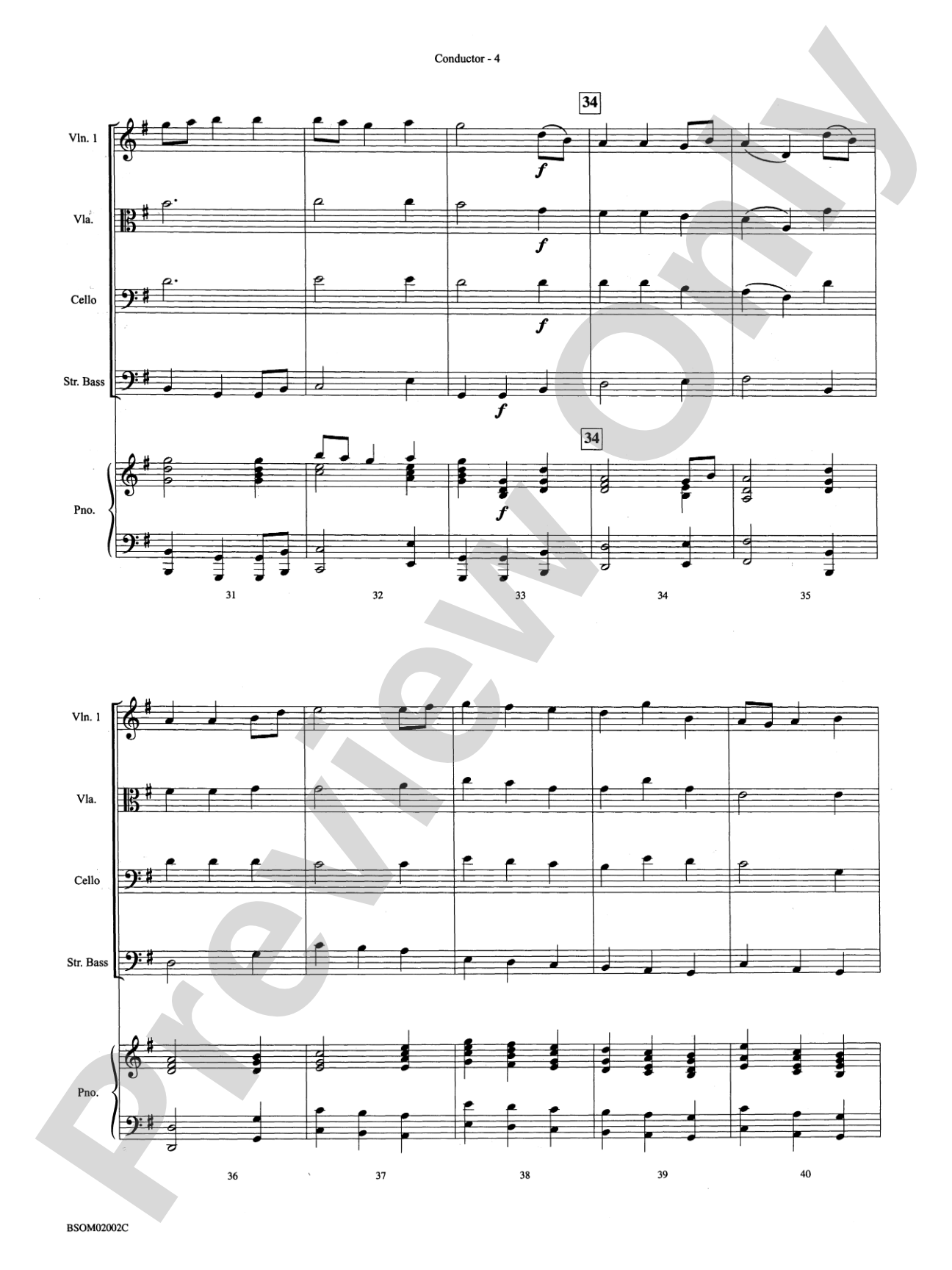 The Bringer of Joy (based on "Jupiter" from The Planets): String Orchestra Conductor Score & Parts
