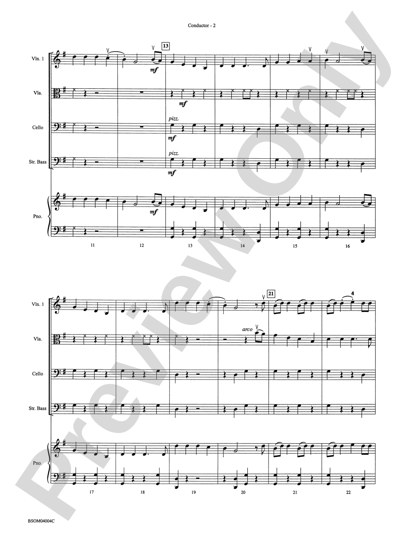 Goondiwindi: String Orchestra Conductor Score & Parts