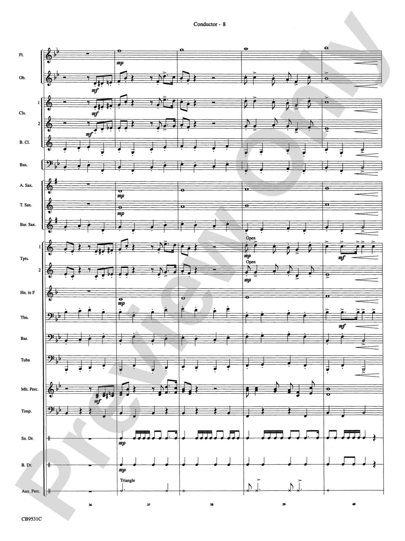 The Great Escape March: Concert Band Conductor Score & Parts