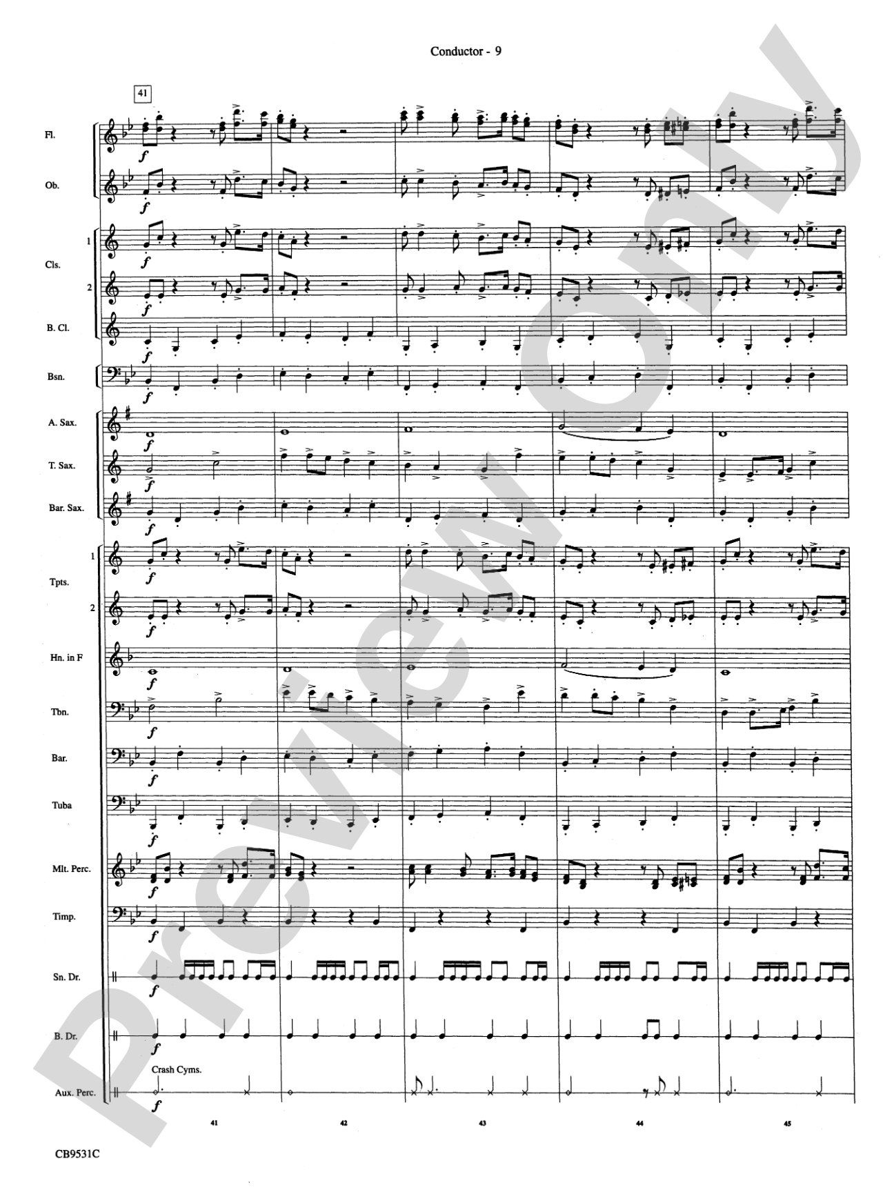 The Great Escape March: Concert Band Conductor Score & Parts
