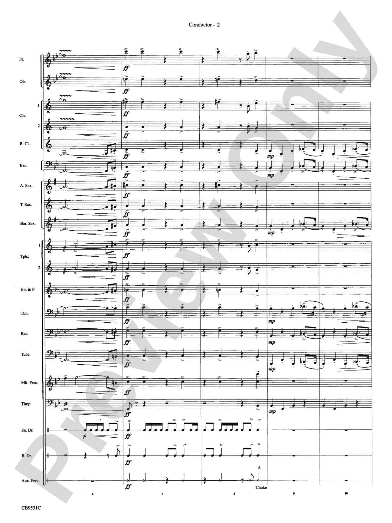 The Great Escape March: Concert Band Conductor Score & Parts