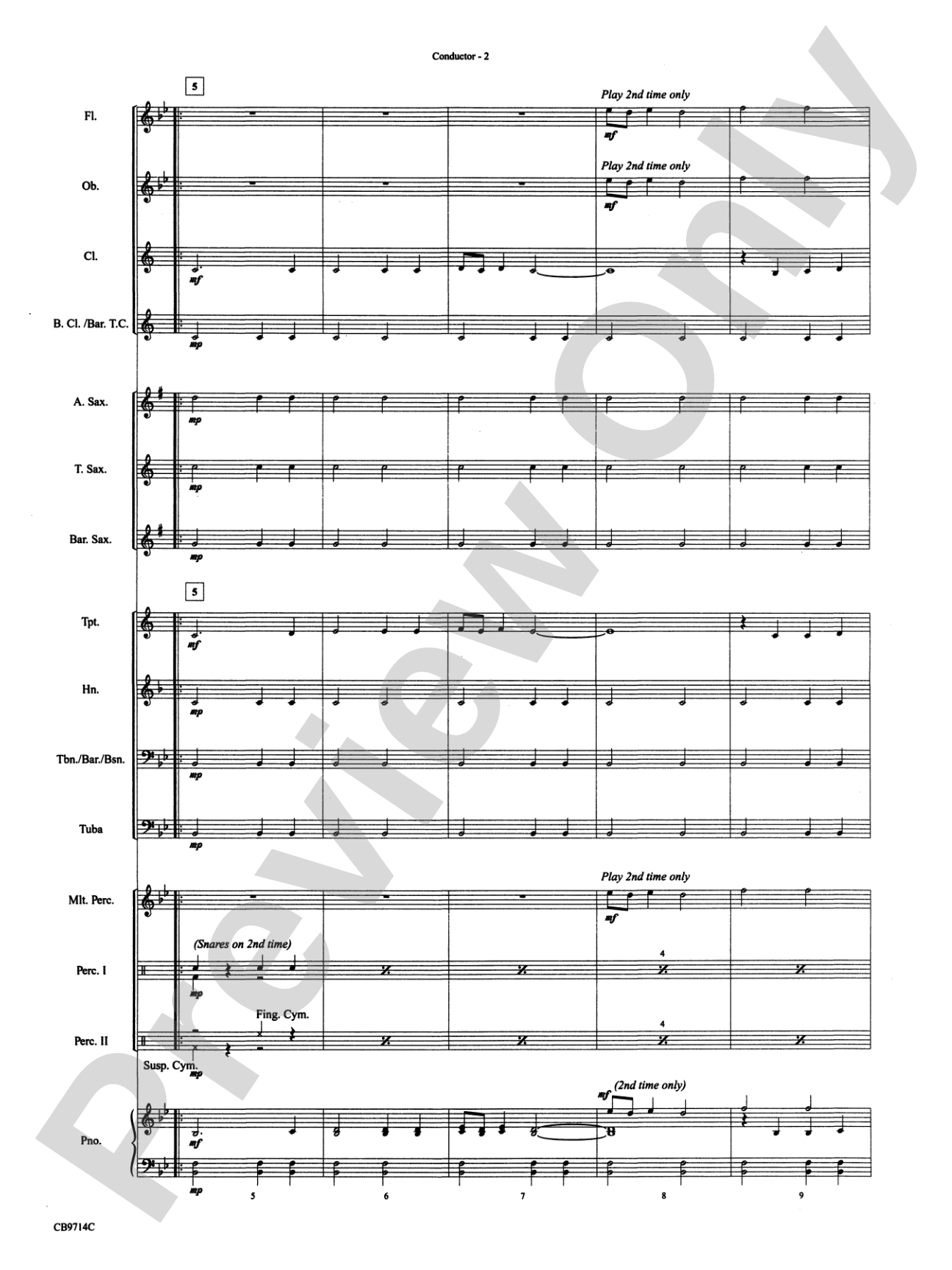 The Little Drummer Boy: Concert Band Conductor Score & Parts