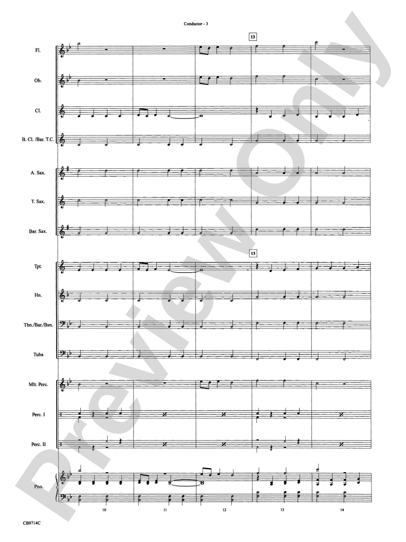 The Little Drummer Boy: Concert Band Conductor Score & Parts