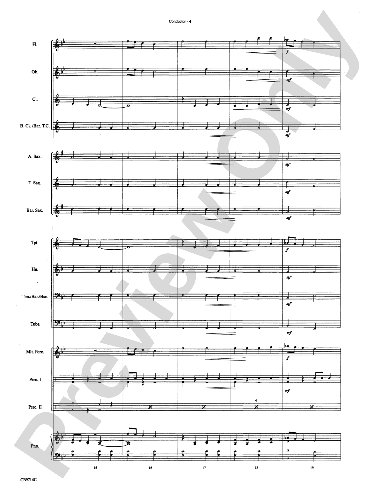 The Little Drummer Boy: Concert Band Conductor Score & Parts