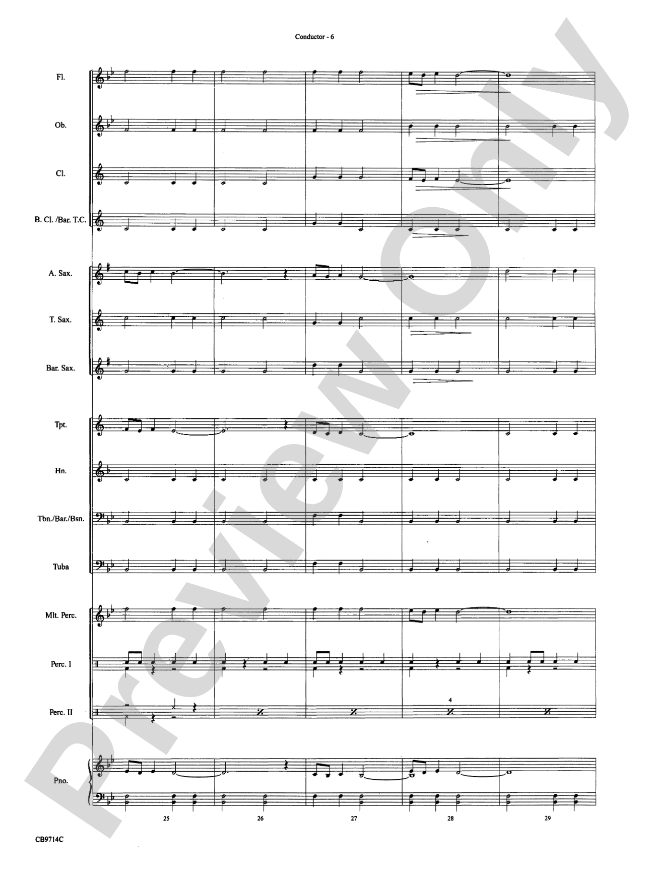 The Little Drummer Boy: Concert Band Conductor Score & Parts