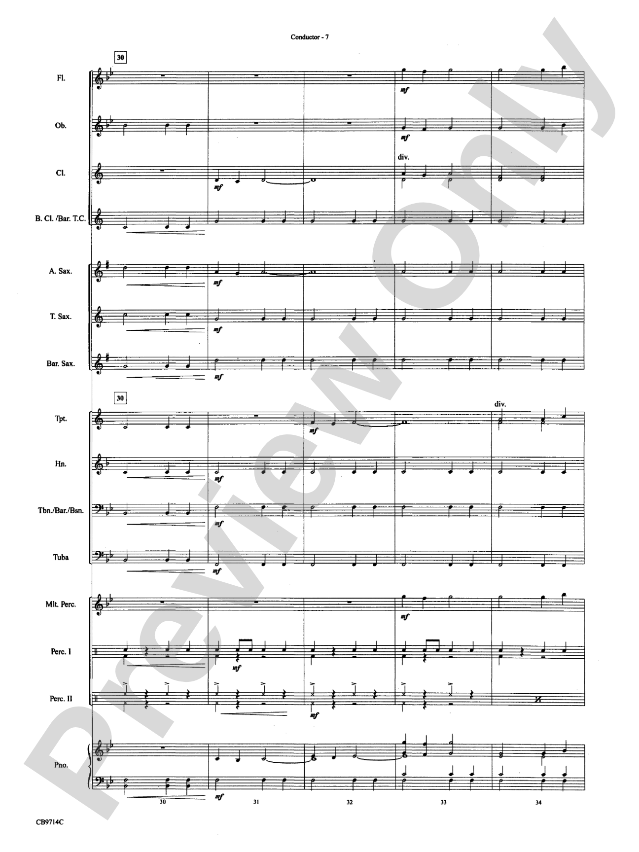 The Little Drummer Boy: Concert Band Conductor Score & Parts