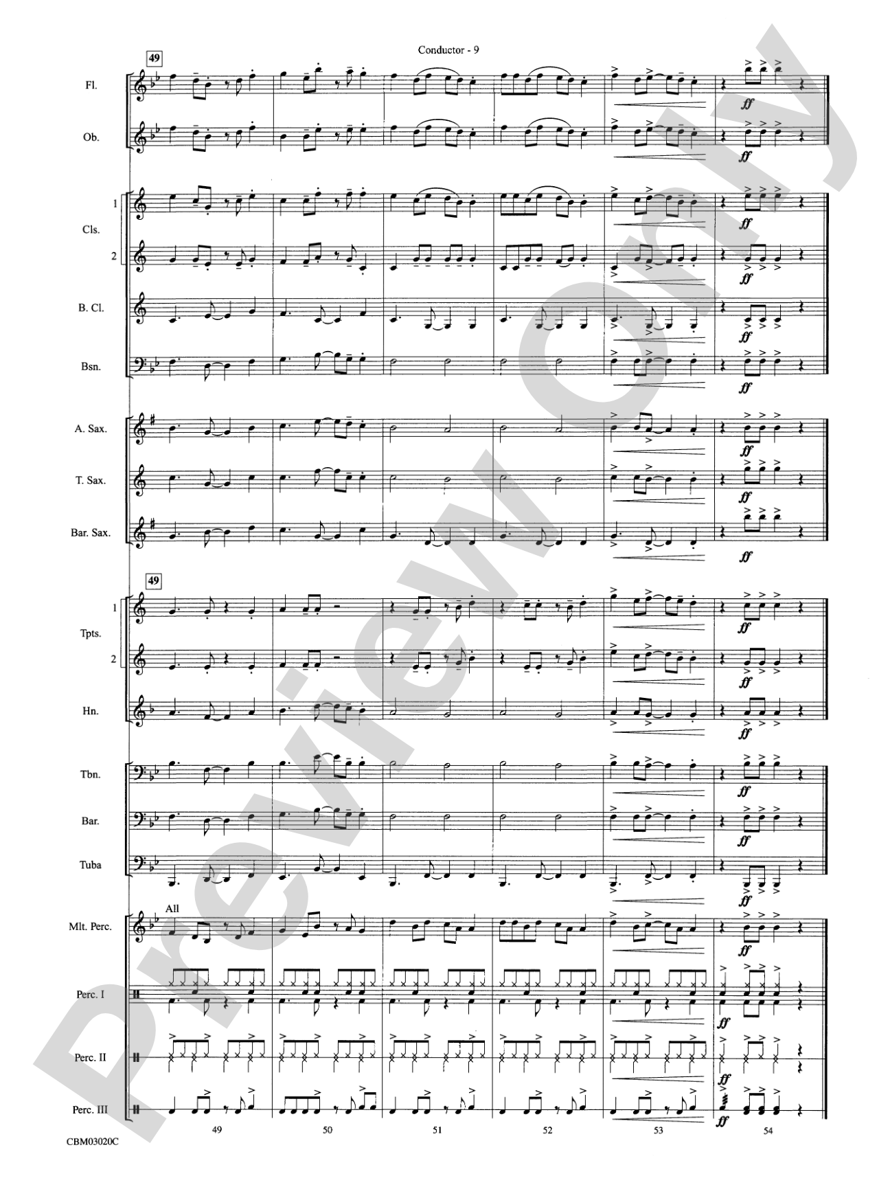 Frosty's Caribbean Holiday: Concert Band Conductor Score & Parts
