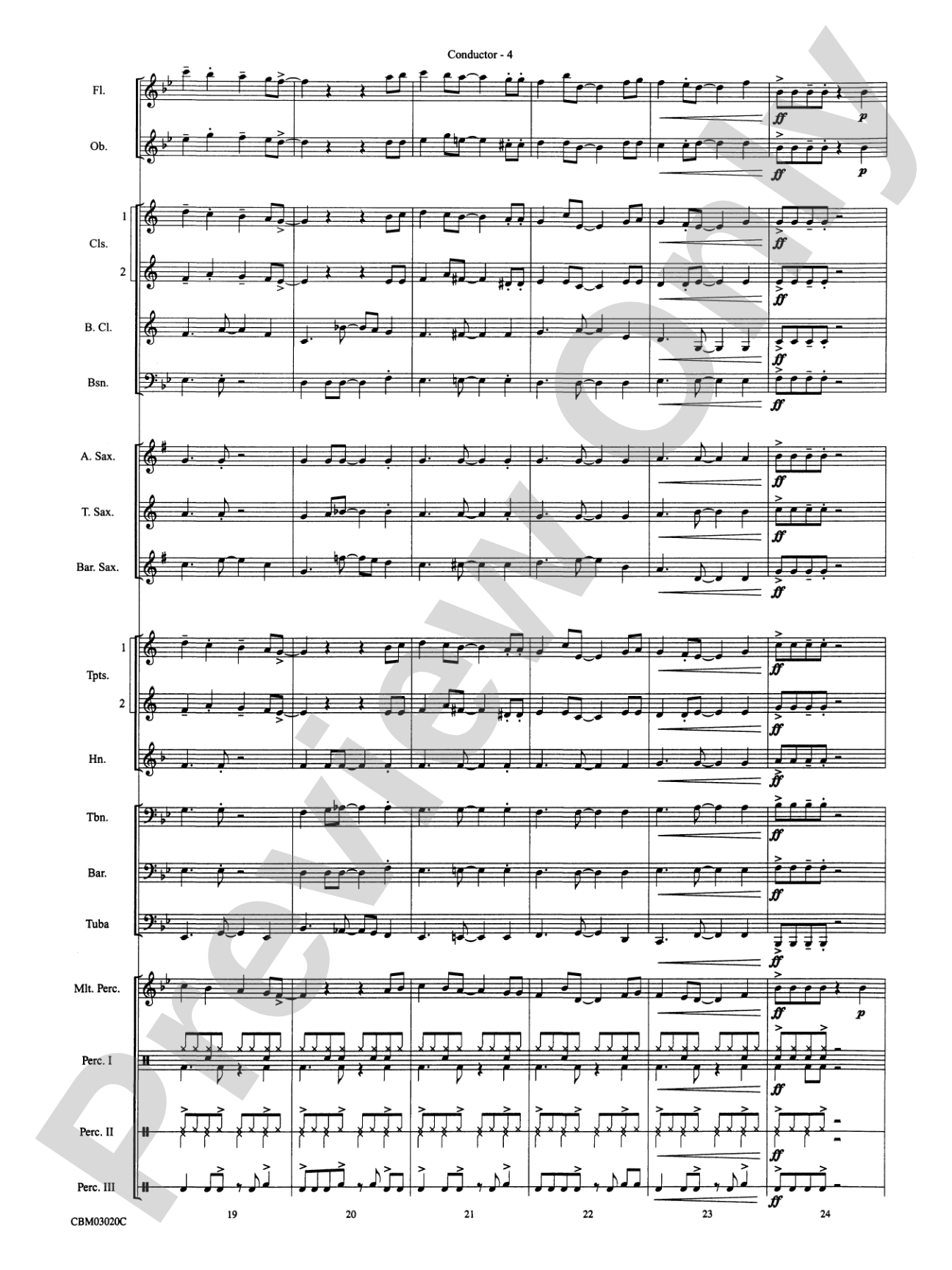 Frosty's Caribbean Holiday: Concert Band Conductor Score & Parts