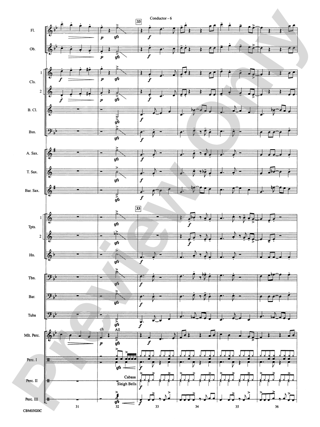 Frosty's Caribbean Holiday: Concert Band Conductor Score & Parts