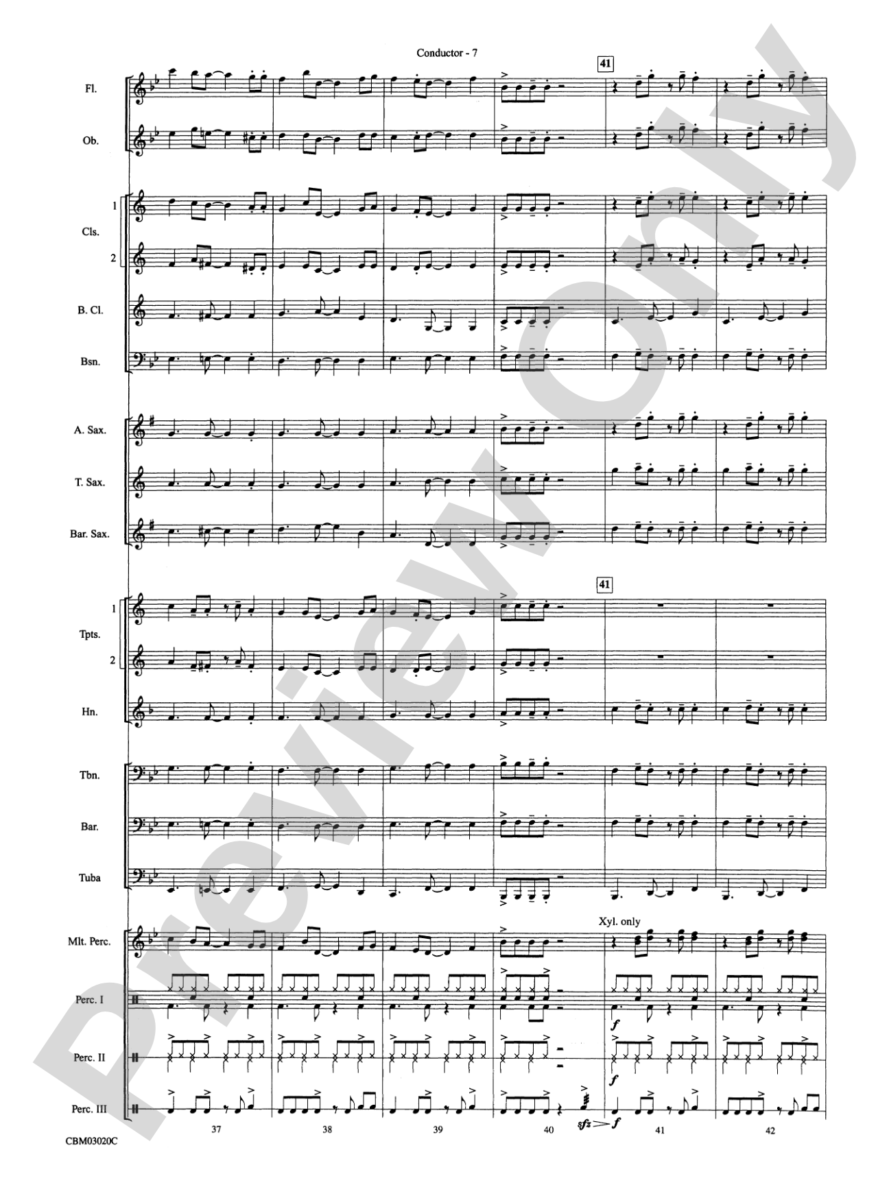 Frosty's Caribbean Holiday: Concert Band Conductor Score & Parts