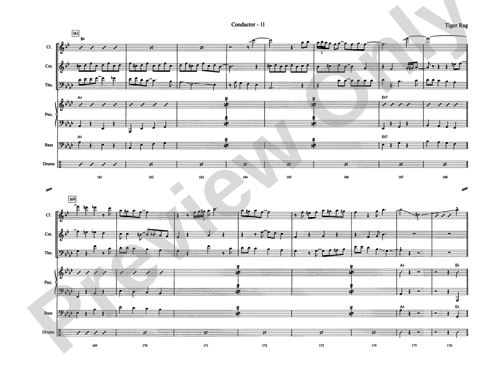 Tiger Rag (Hold That Tiger): Jazz Ensemble Conductor Score & Parts
