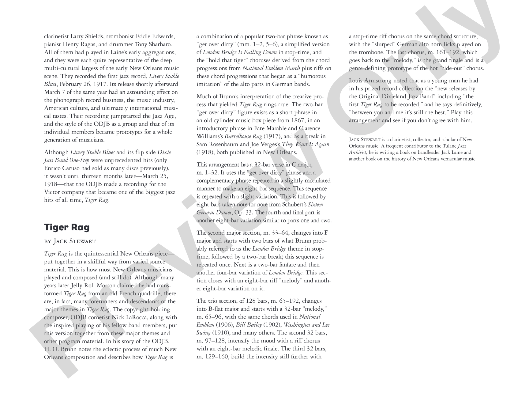 Tiger Rag (Hold That Tiger): Jazz Ensemble Conductor Score & Parts
