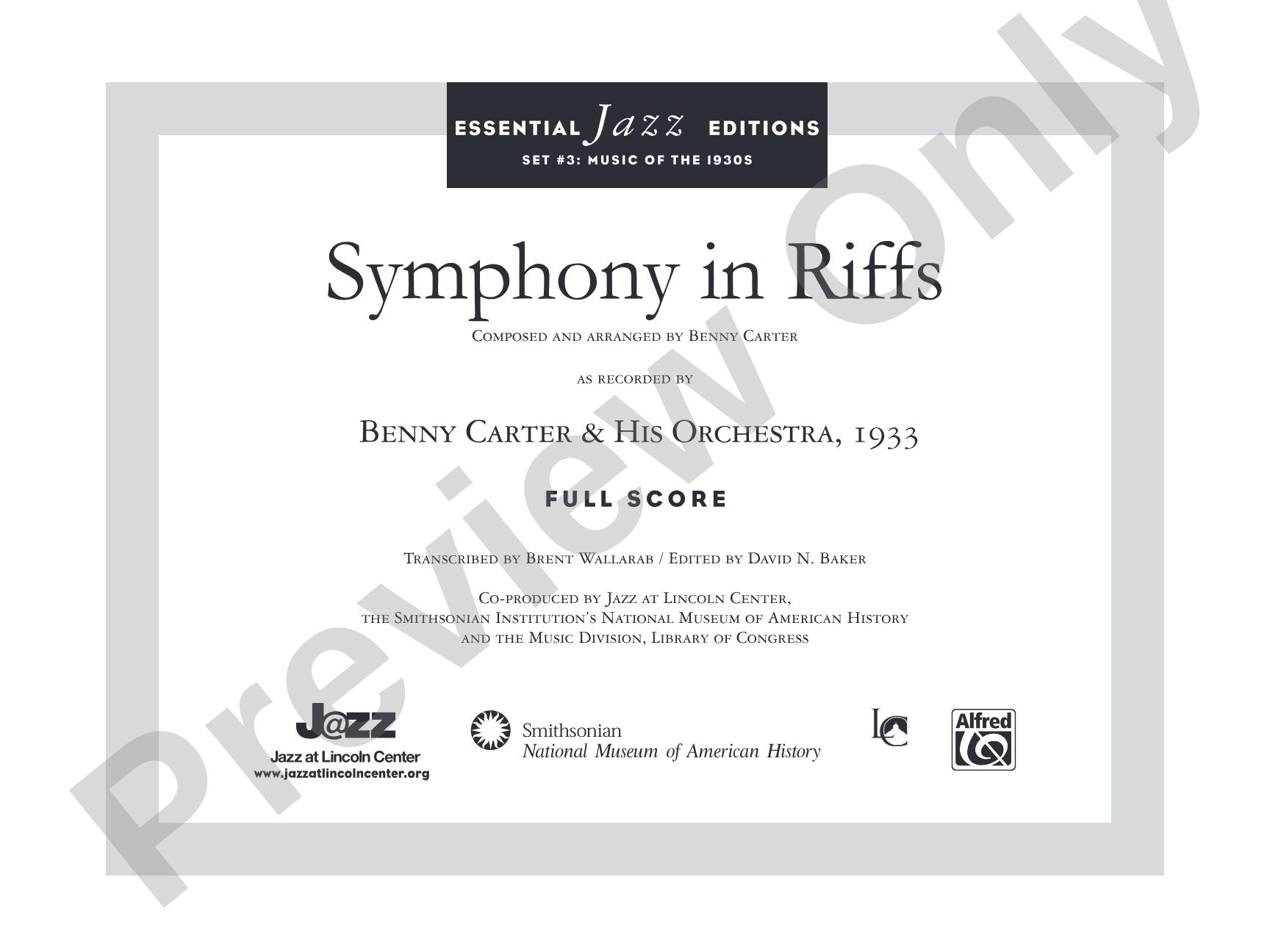 Symphony in Riffs: Jazz Ensemble Conductor Score & Parts