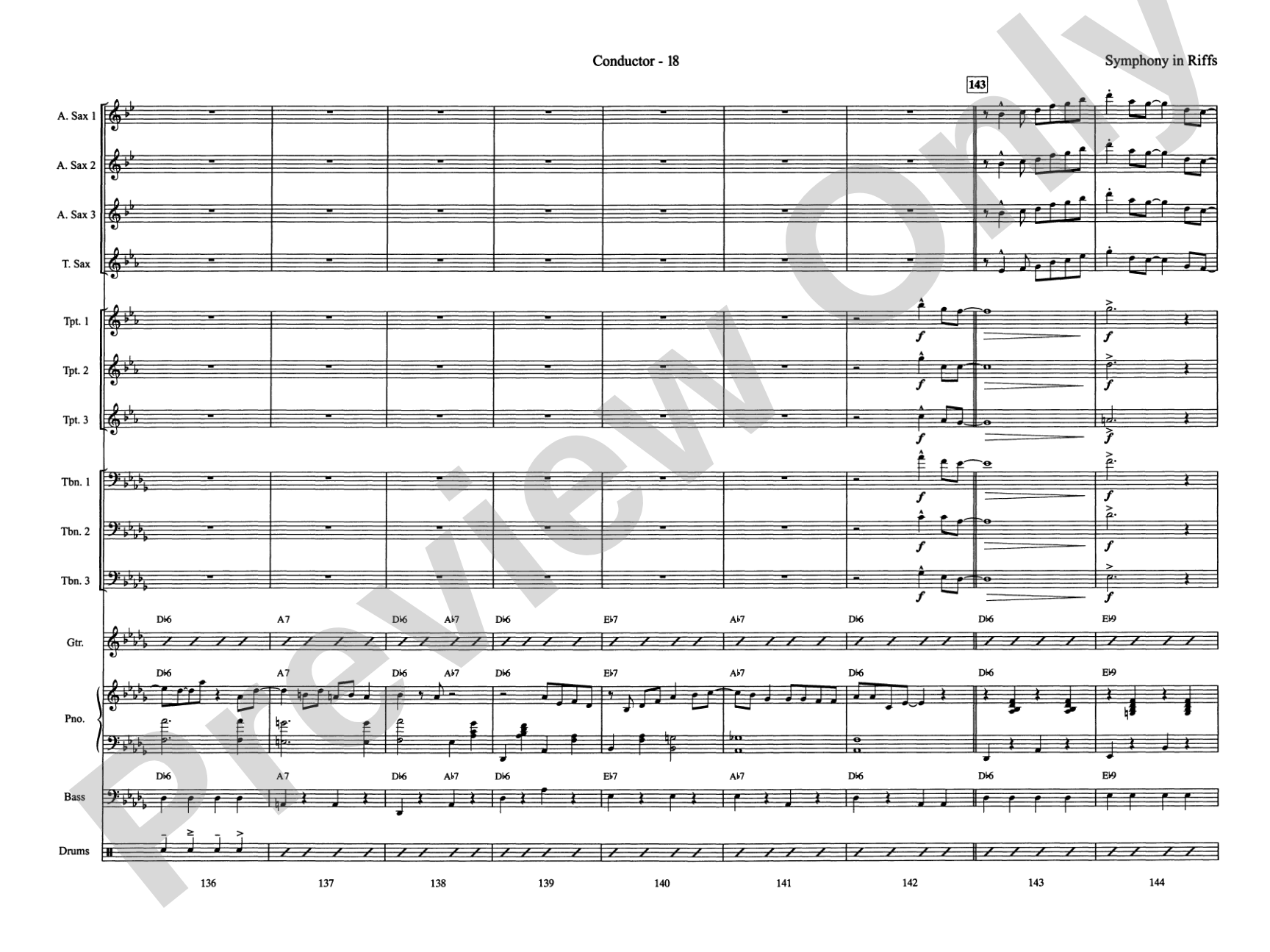 Symphony in Riffs: Jazz Ensemble Conductor Score & Parts
