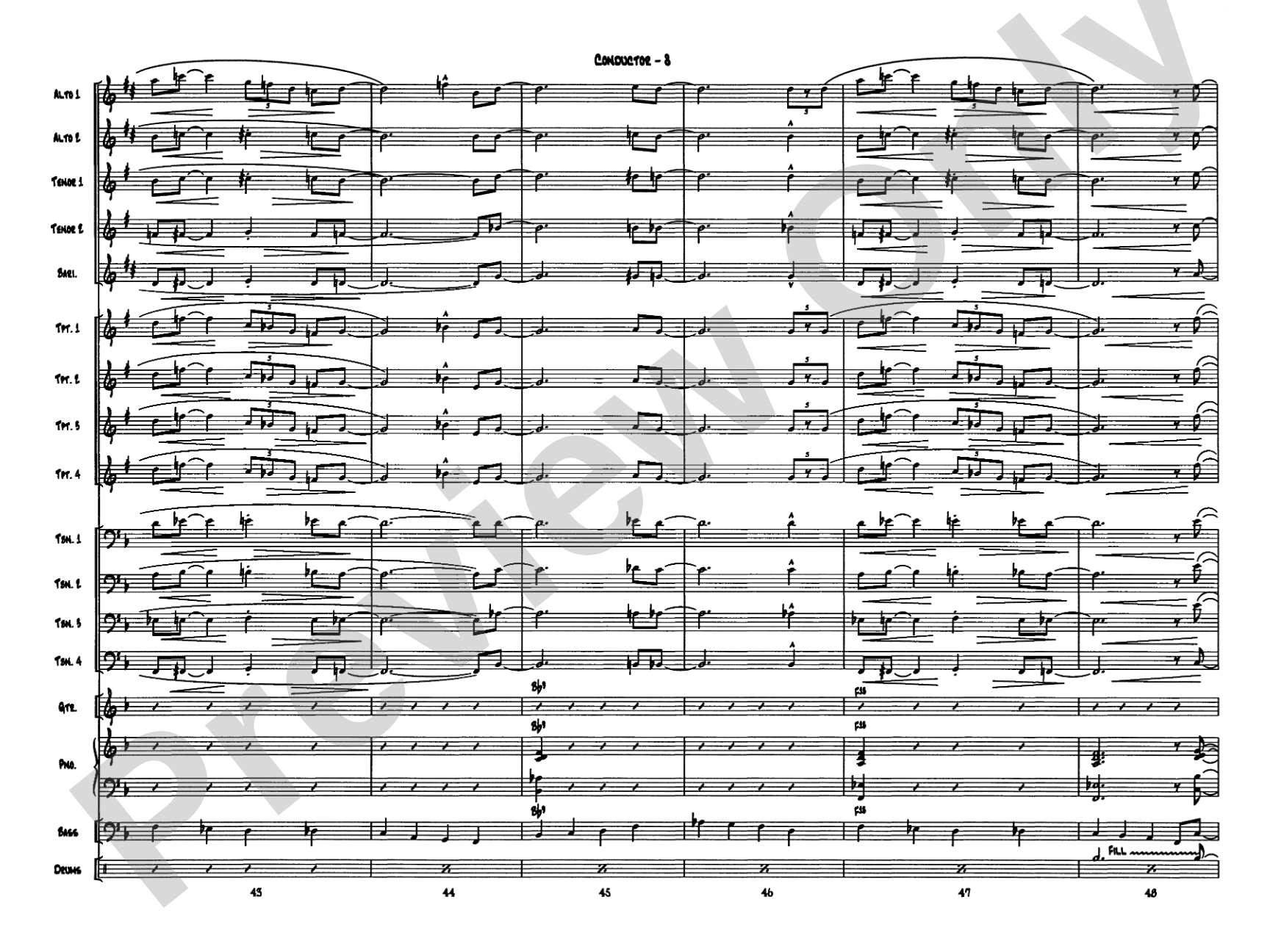 Sonny's Place: Jazz Ensemble Conductor Score & Parts