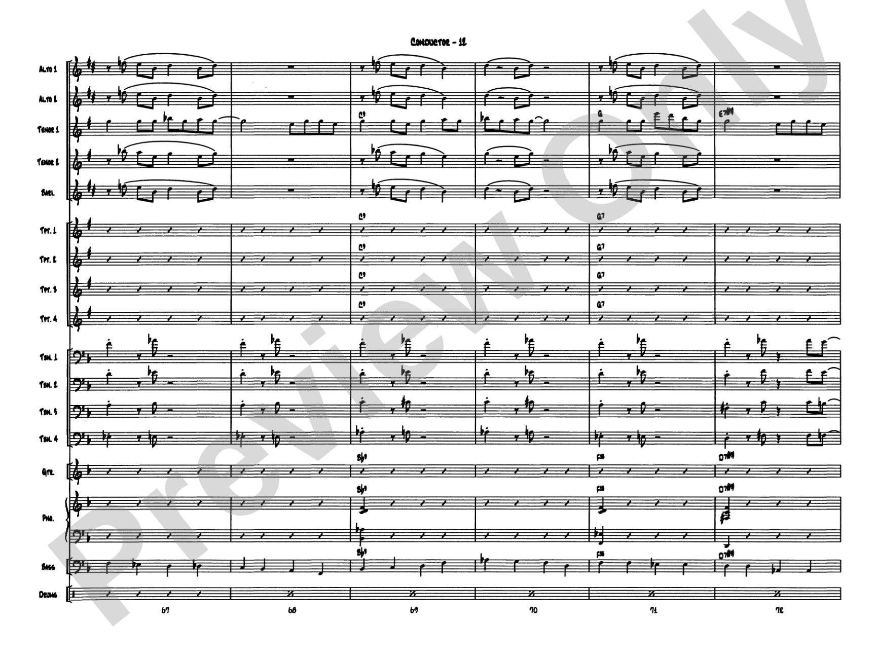 Sonny's Place: Jazz Ensemble Conductor Score & Parts