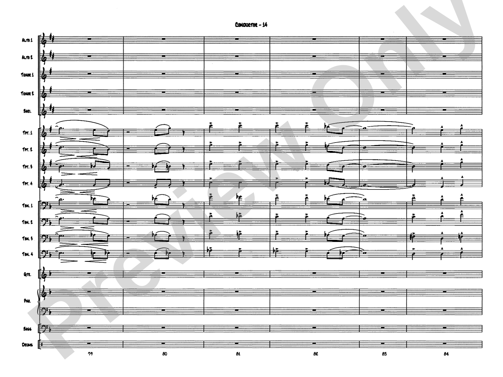 Sonny's Place: Jazz Ensemble Conductor Score & Parts