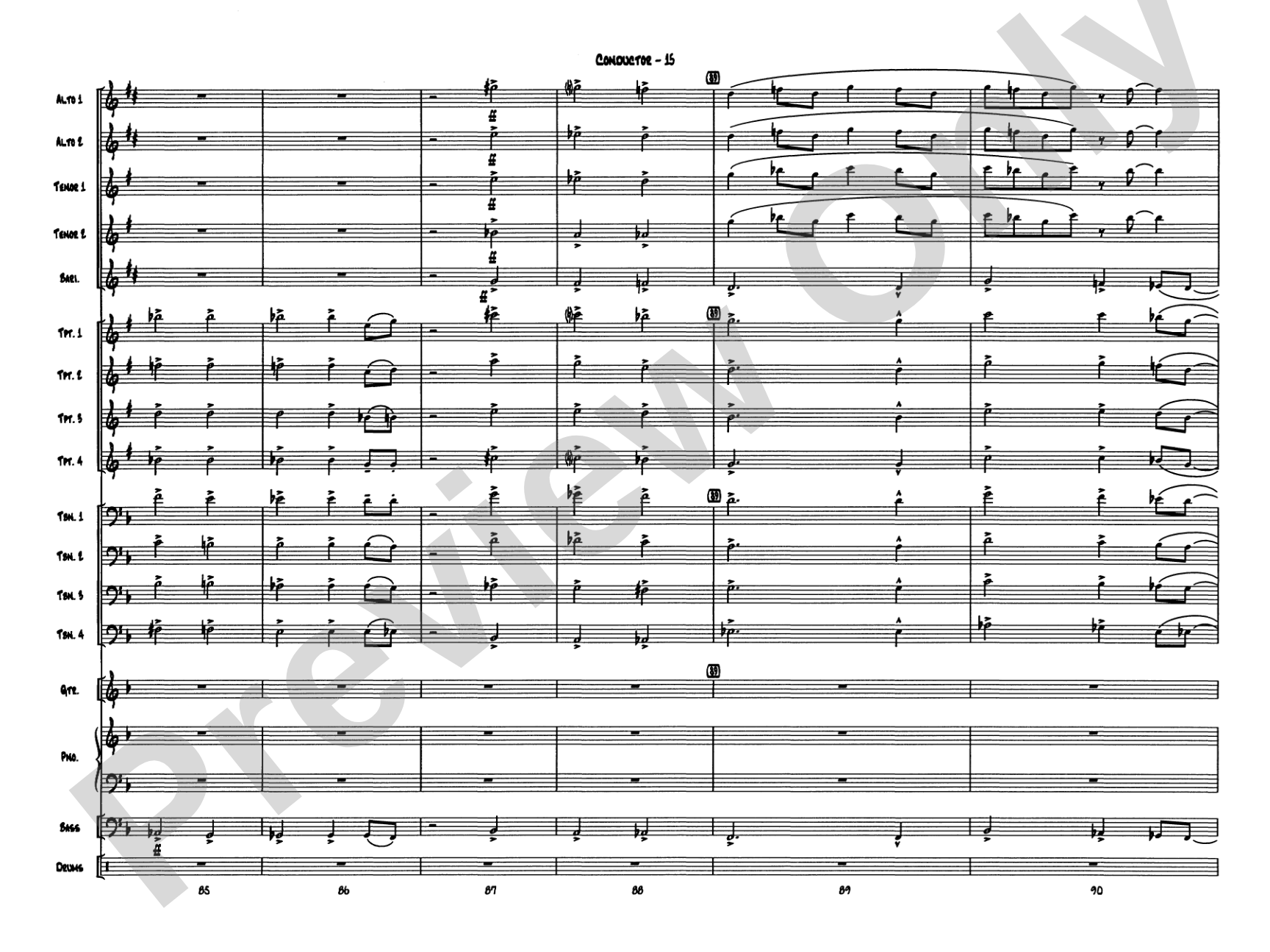 Sonny's Place: Jazz Ensemble Conductor Score & Parts