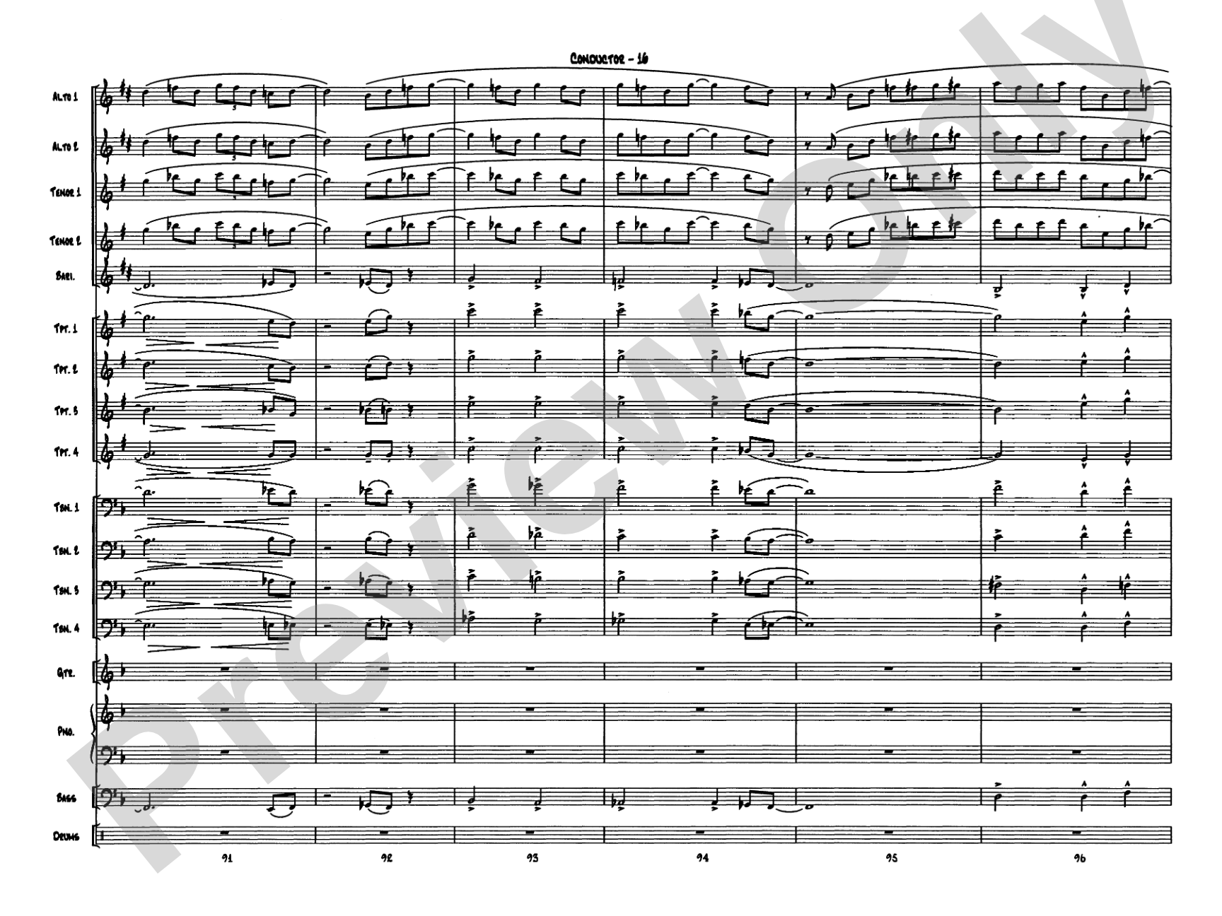 Sonny's Place: Jazz Ensemble Conductor Score & Parts