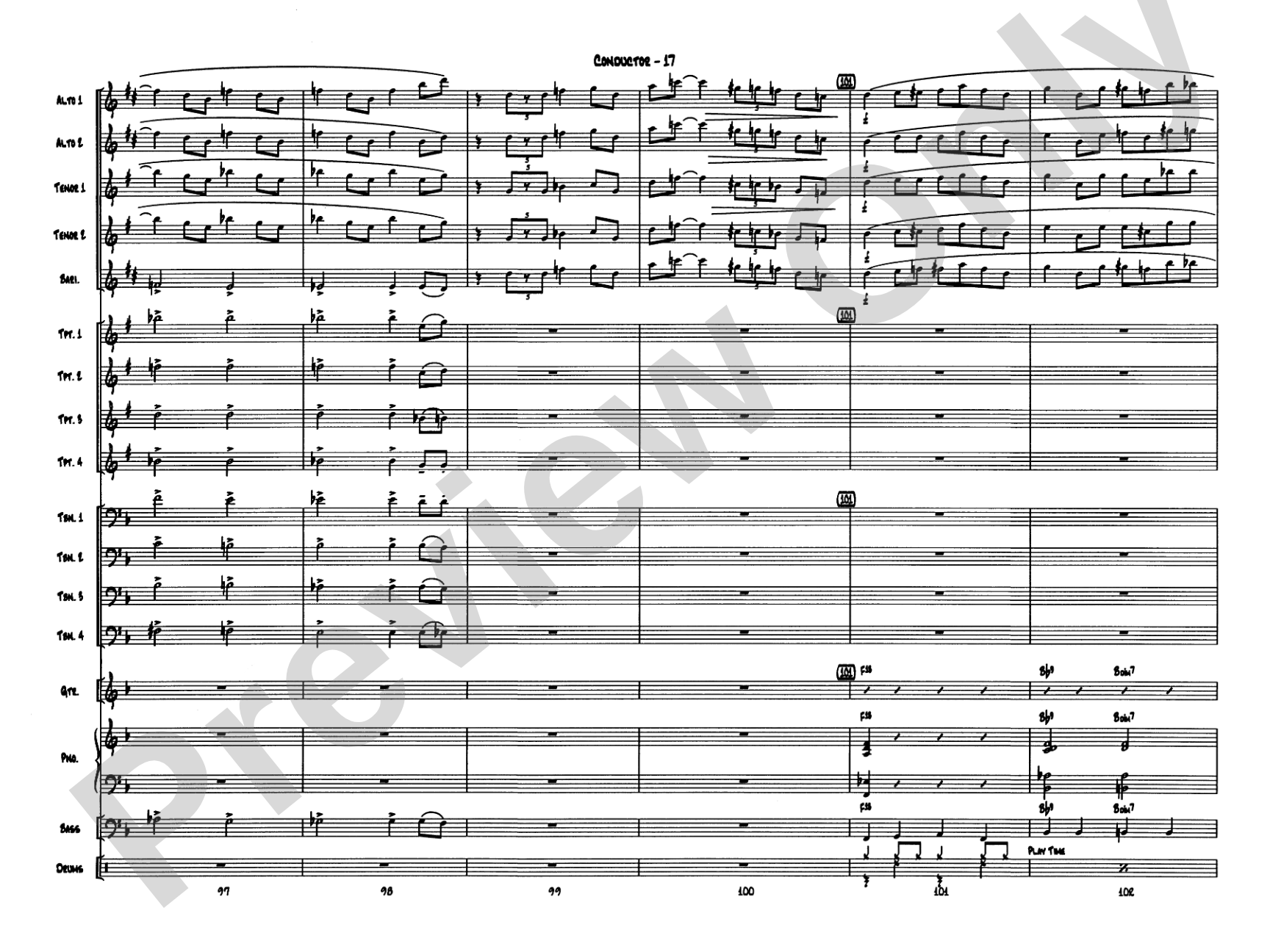 Sonny's Place: Jazz Ensemble Conductor Score & Parts