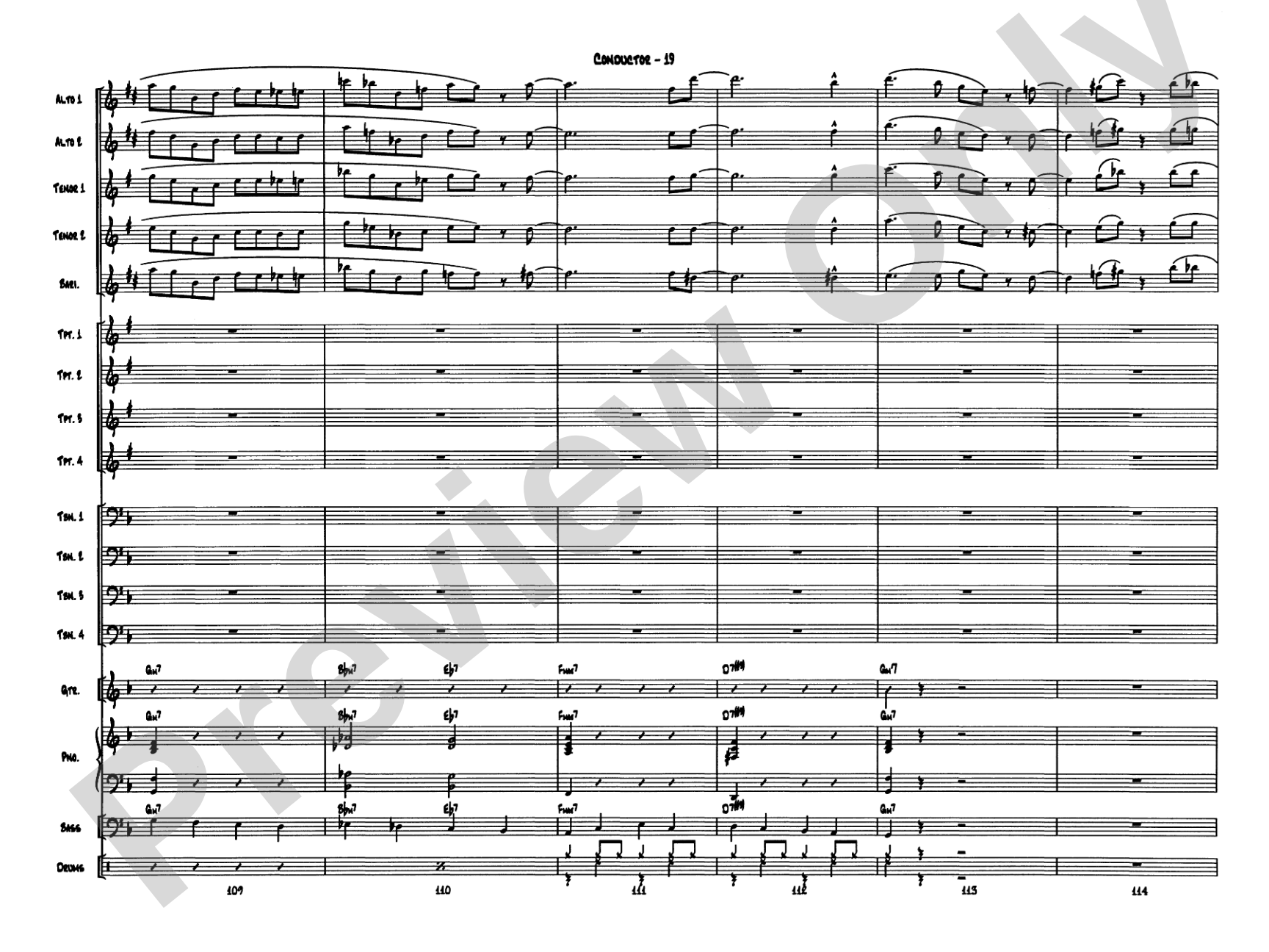 Sonny's Place: Jazz Ensemble Conductor Score & Parts