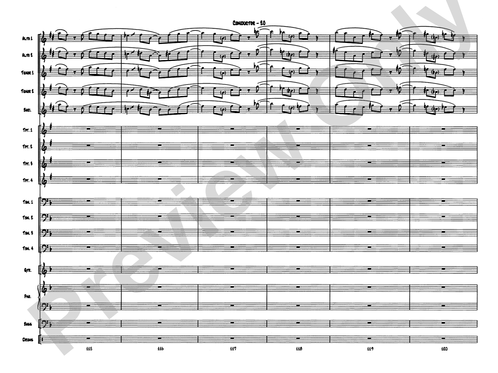 Sonny's Place: Jazz Ensemble Conductor Score & Parts