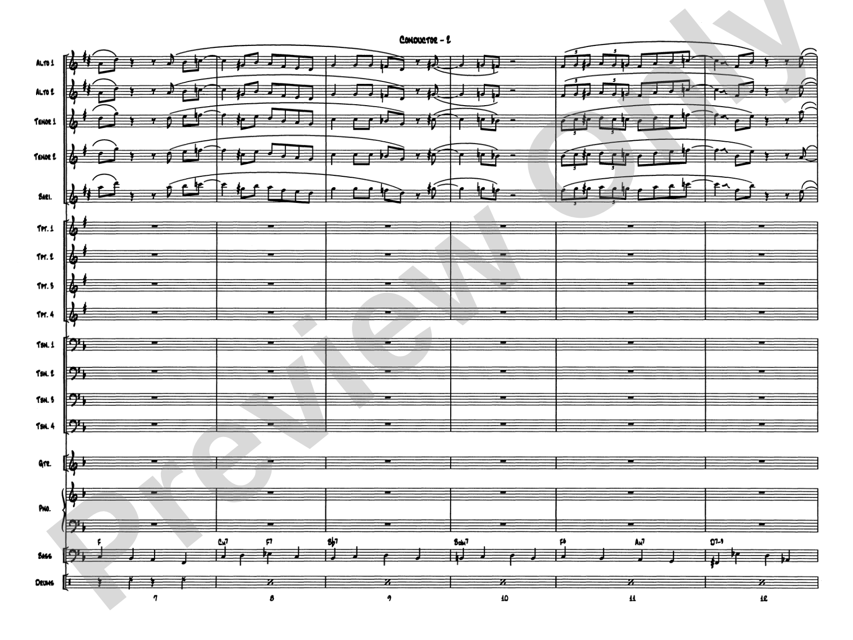 Sonny's Place: Jazz Ensemble Conductor Score & Parts