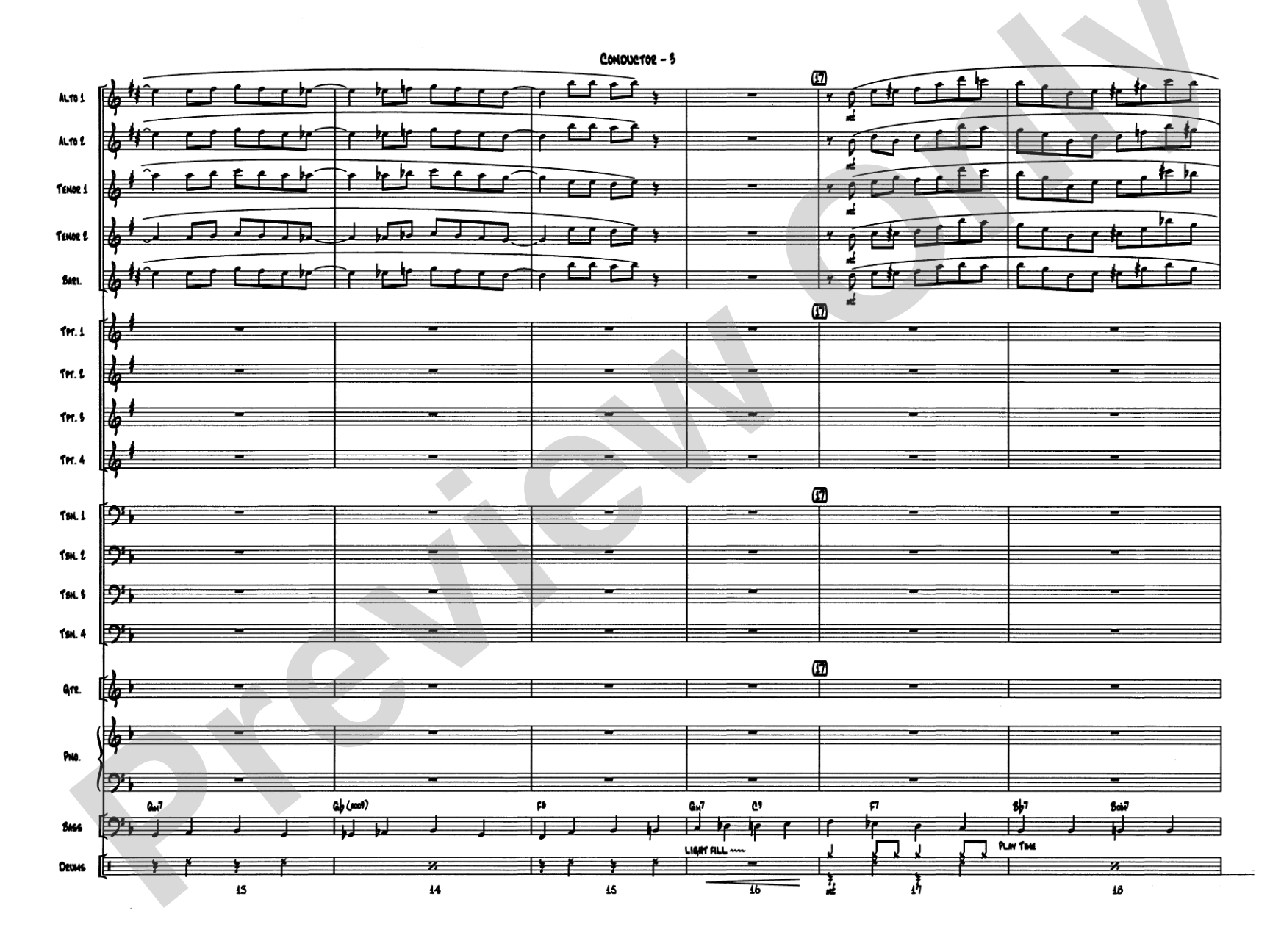 Sonny's Place: Jazz Ensemble Conductor Score & Parts