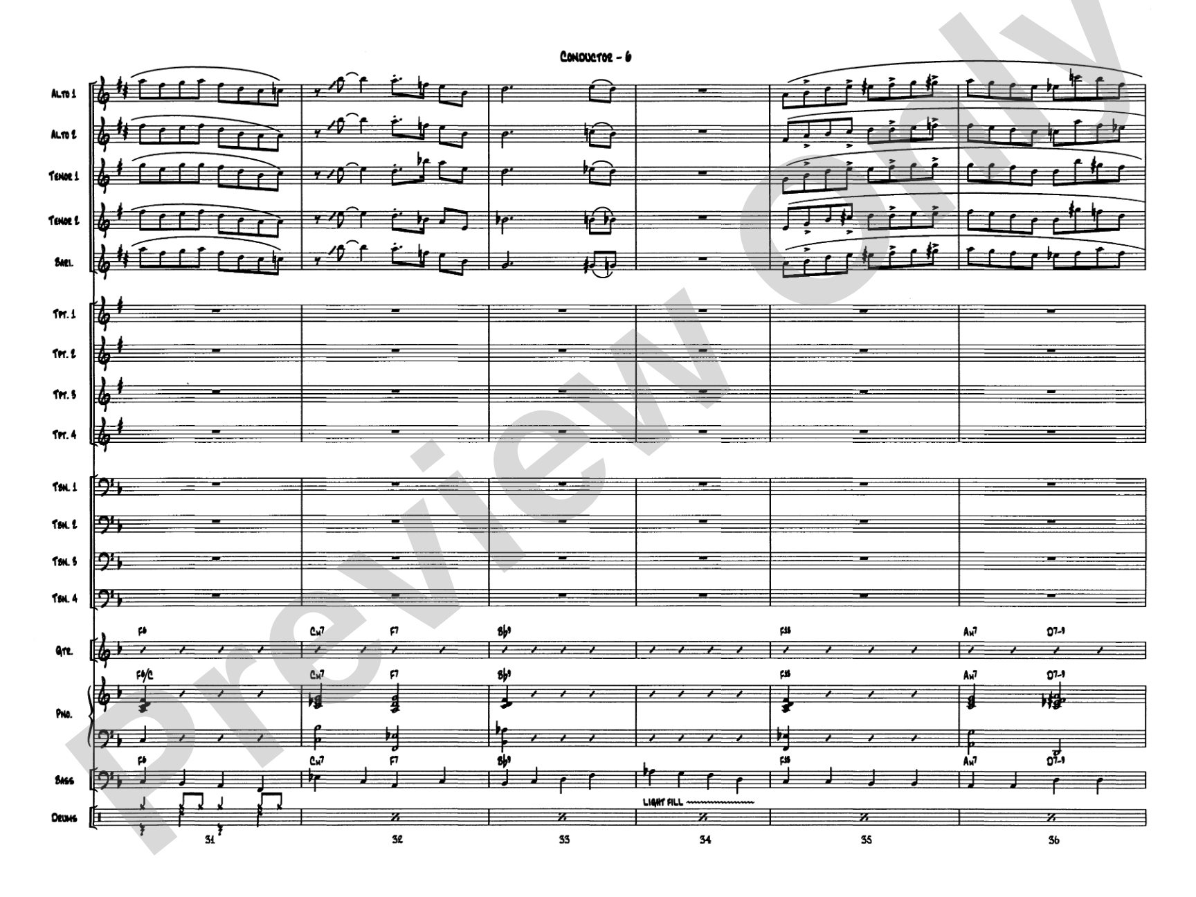 Sonny's Place: Jazz Ensemble Conductor Score & Parts