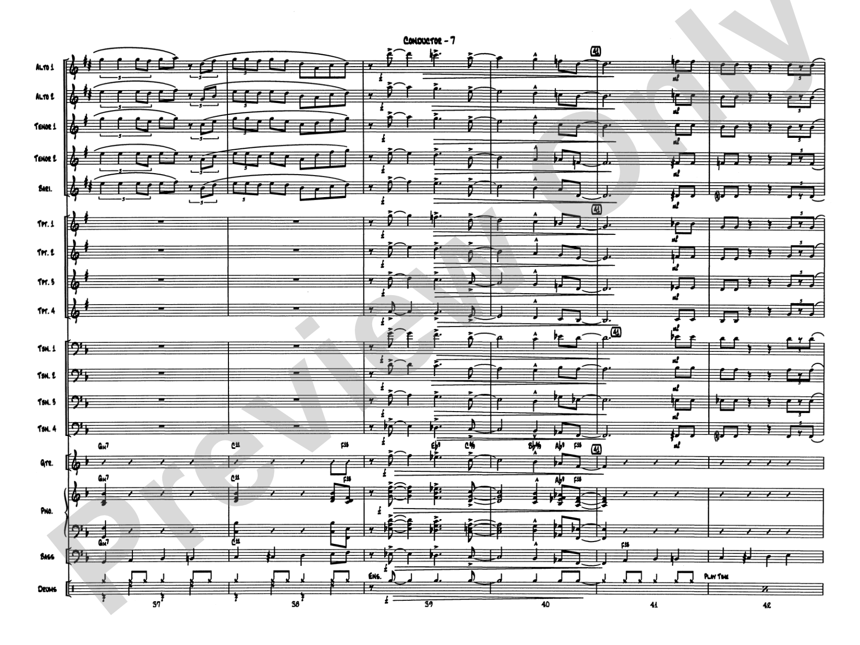 Sonny's Place: Jazz Ensemble Conductor Score & Parts