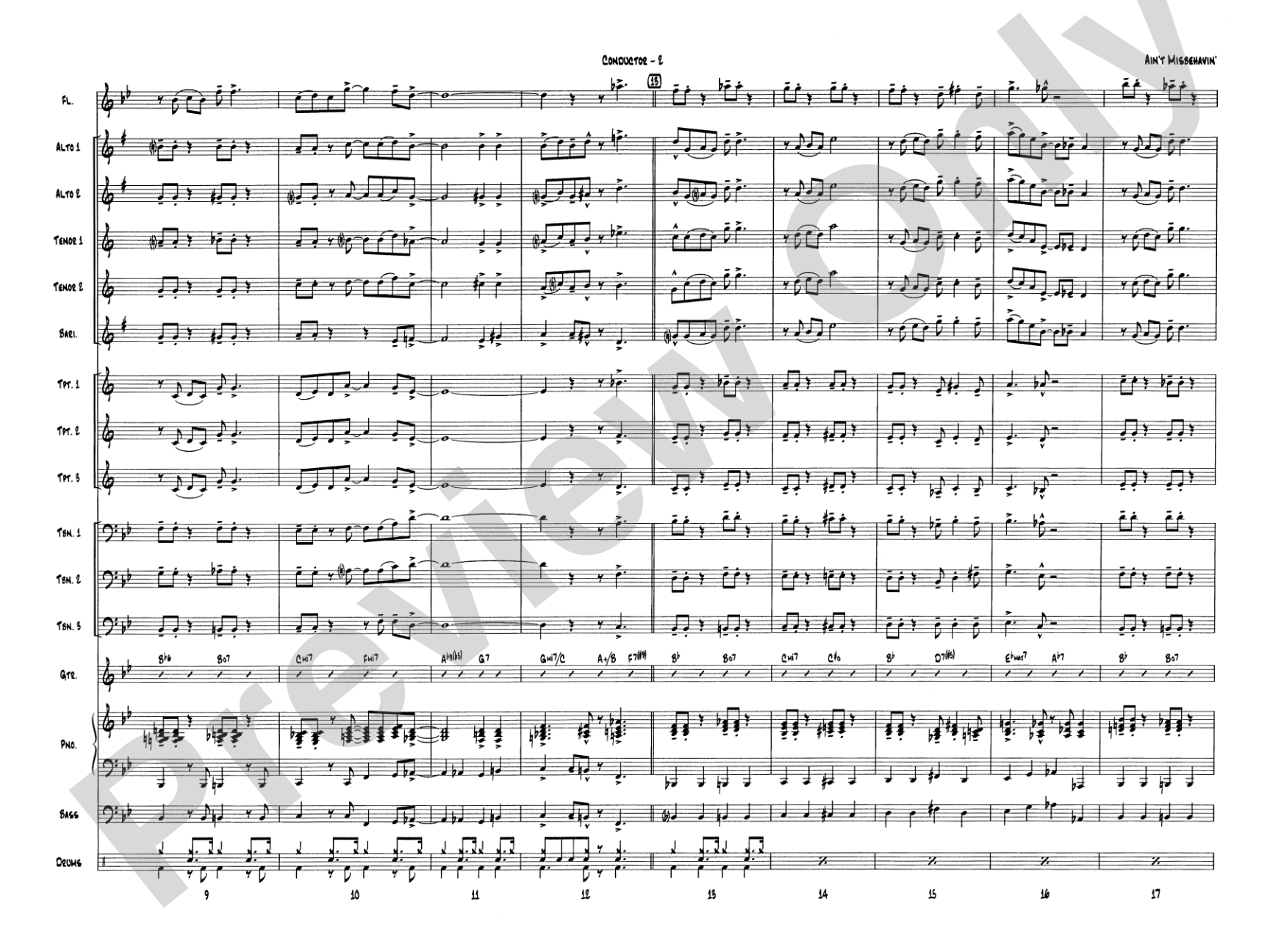 Ain't Misbehavin': Jazz Ensemble Conductor Score & Parts