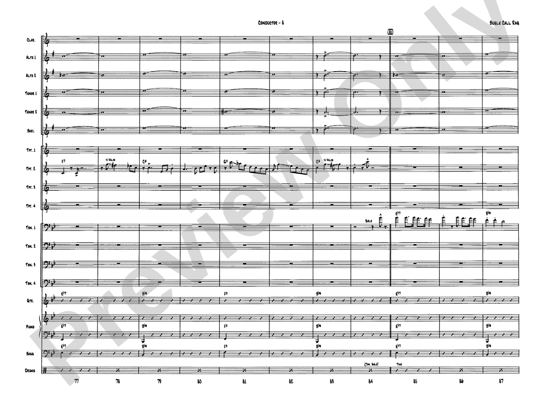 Bugle Call Rag: Jazz Ensemble Conductor Score & Parts