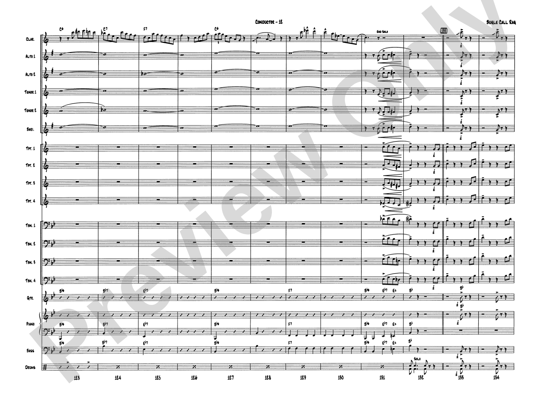 Bugle Call Rag: Jazz Ensemble Conductor Score & Parts