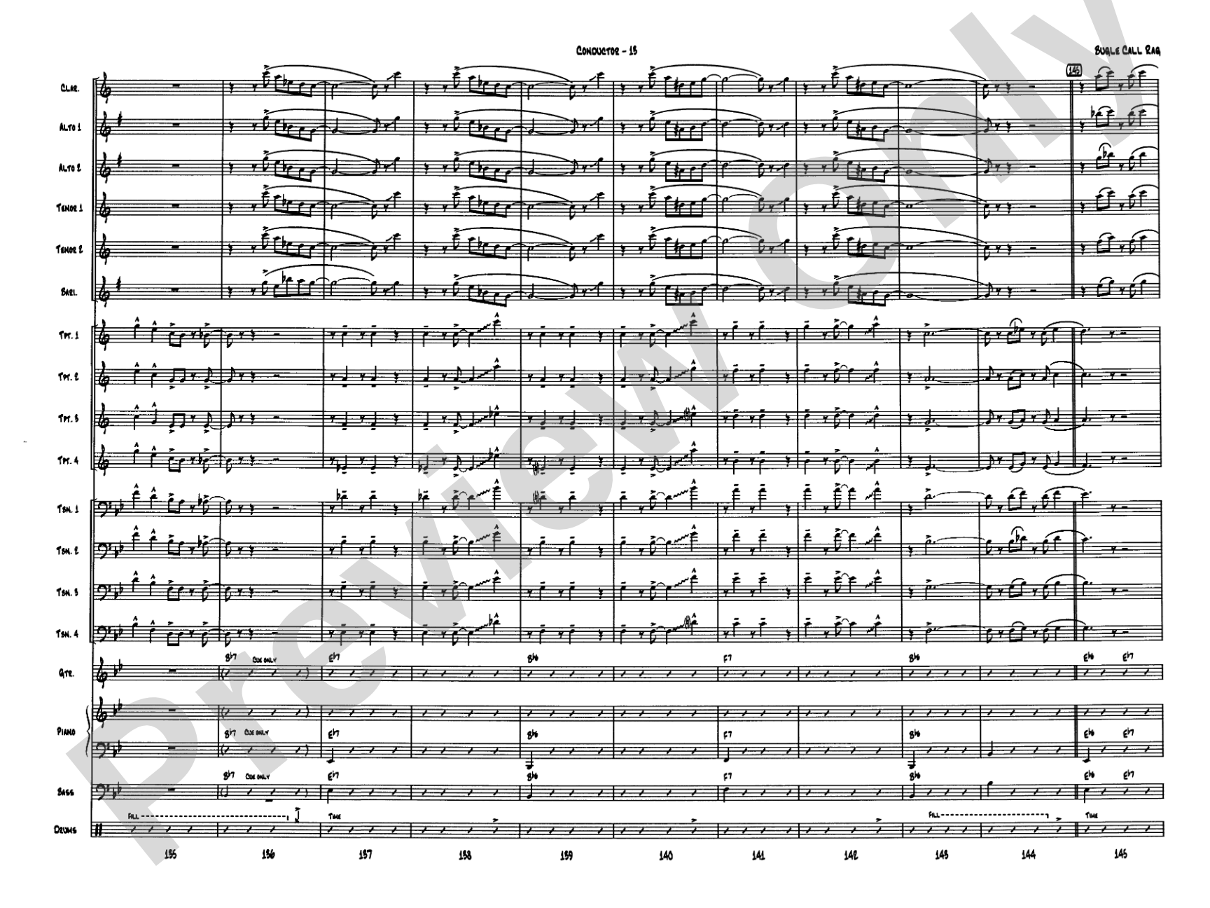 Bugle Call Rag: Jazz Ensemble Conductor Score & Parts