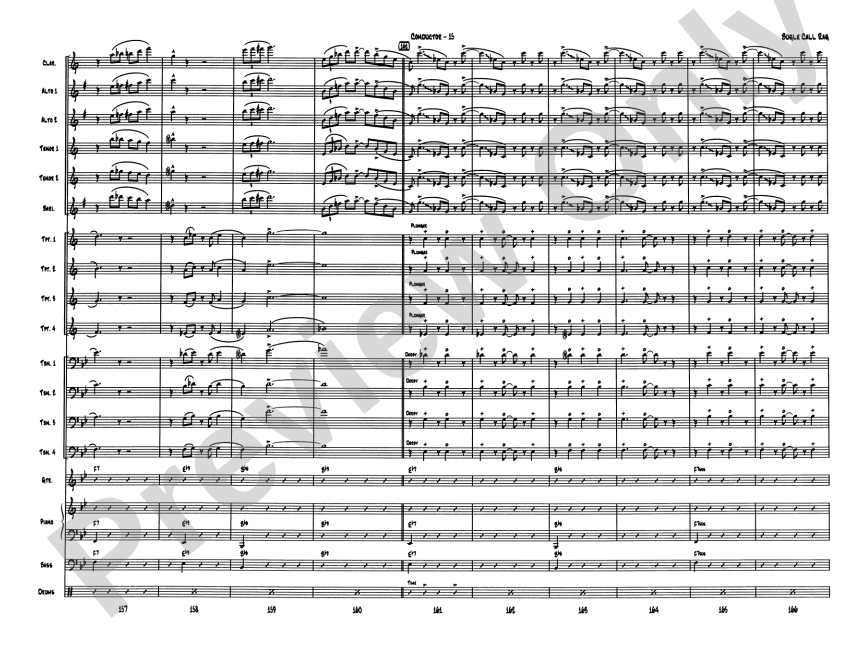 Bugle Call Rag: Jazz Ensemble Conductor Score & Parts