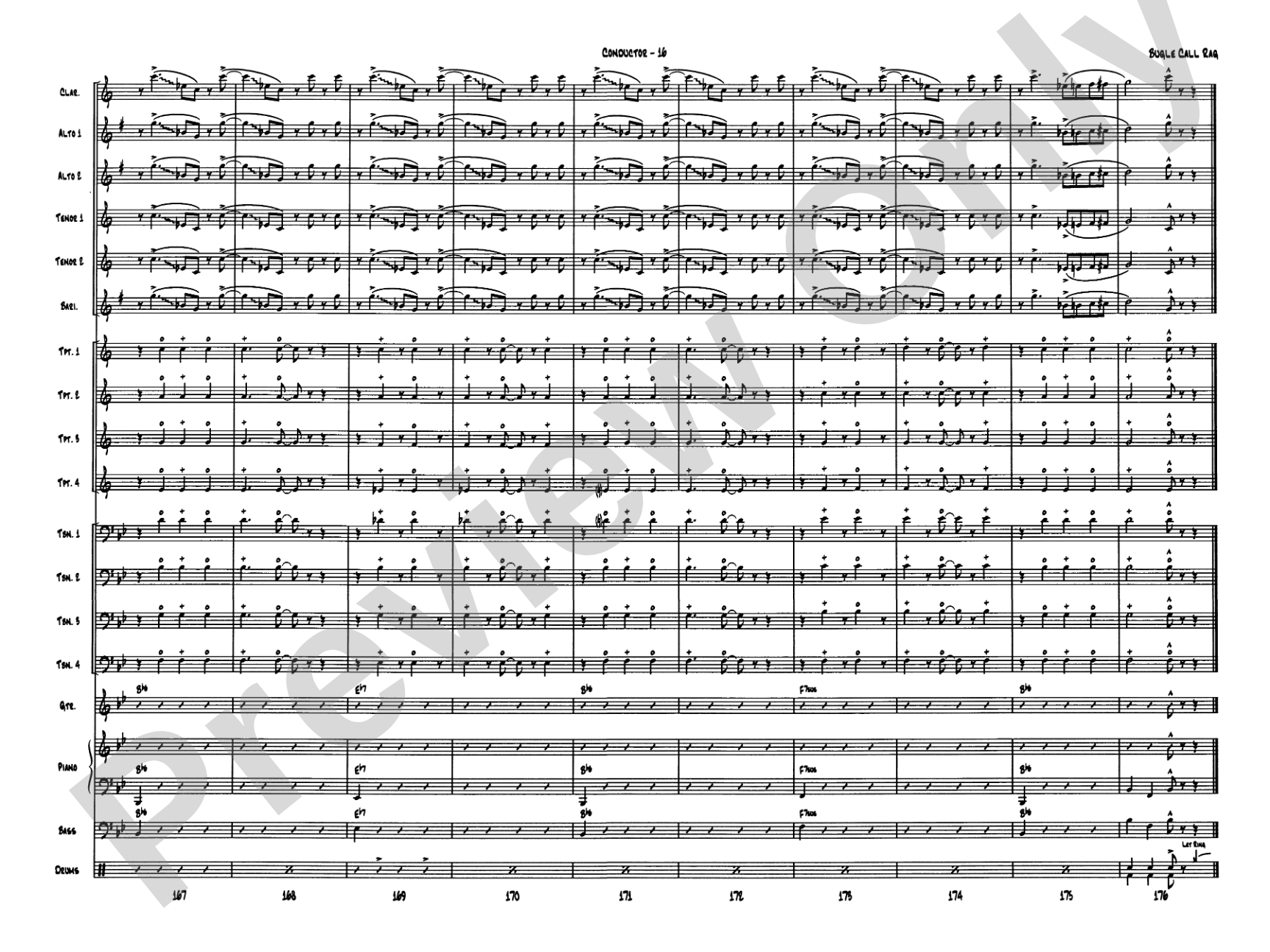 Bugle Call Rag: Jazz Ensemble Conductor Score & Parts