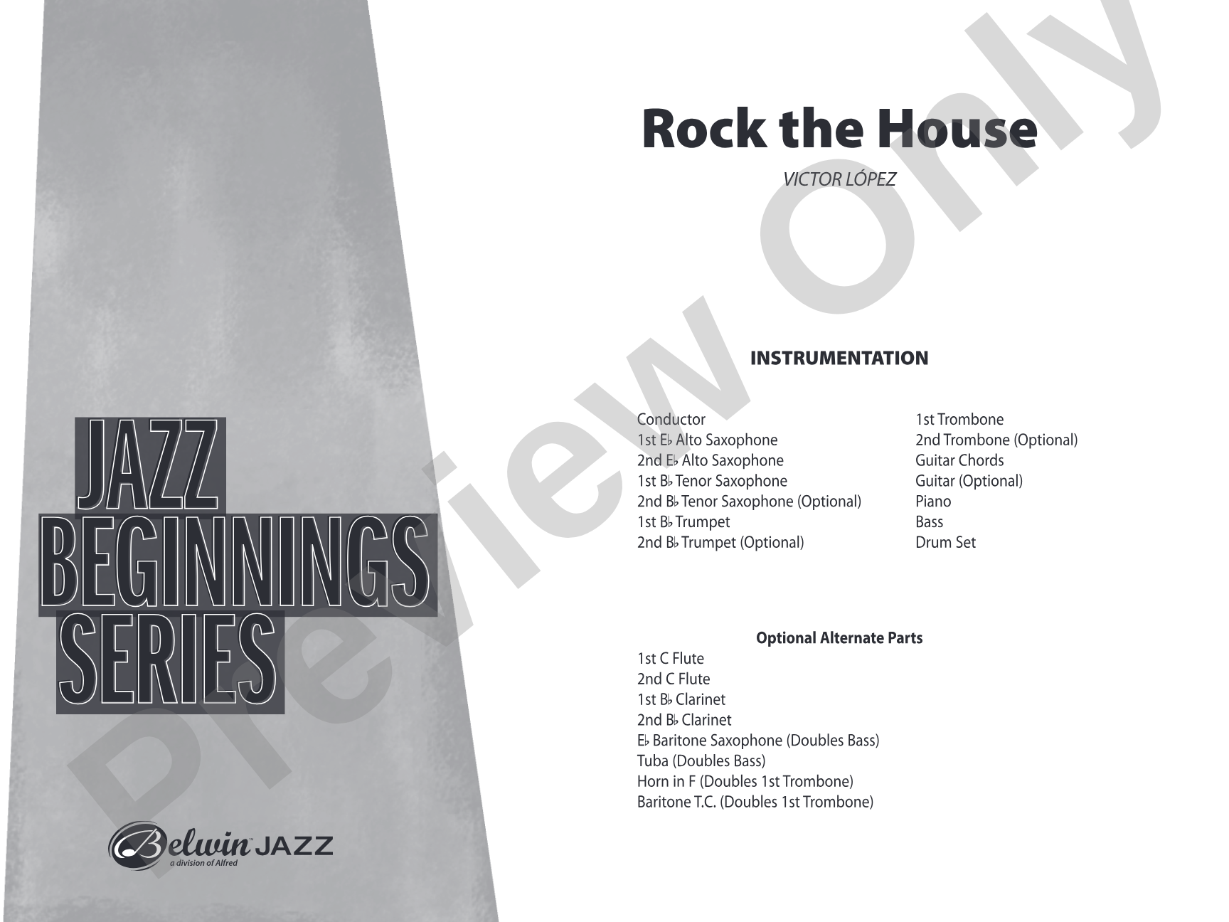 Rock the House: Jazz Ensemble Conductor Score & Parts