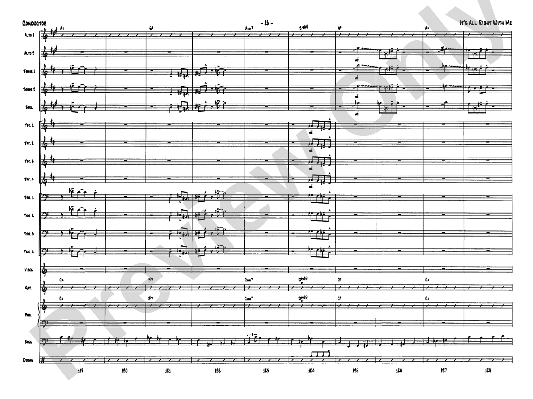 It's All Right with Me: Jazz Ensemble Conductor Score & Parts
