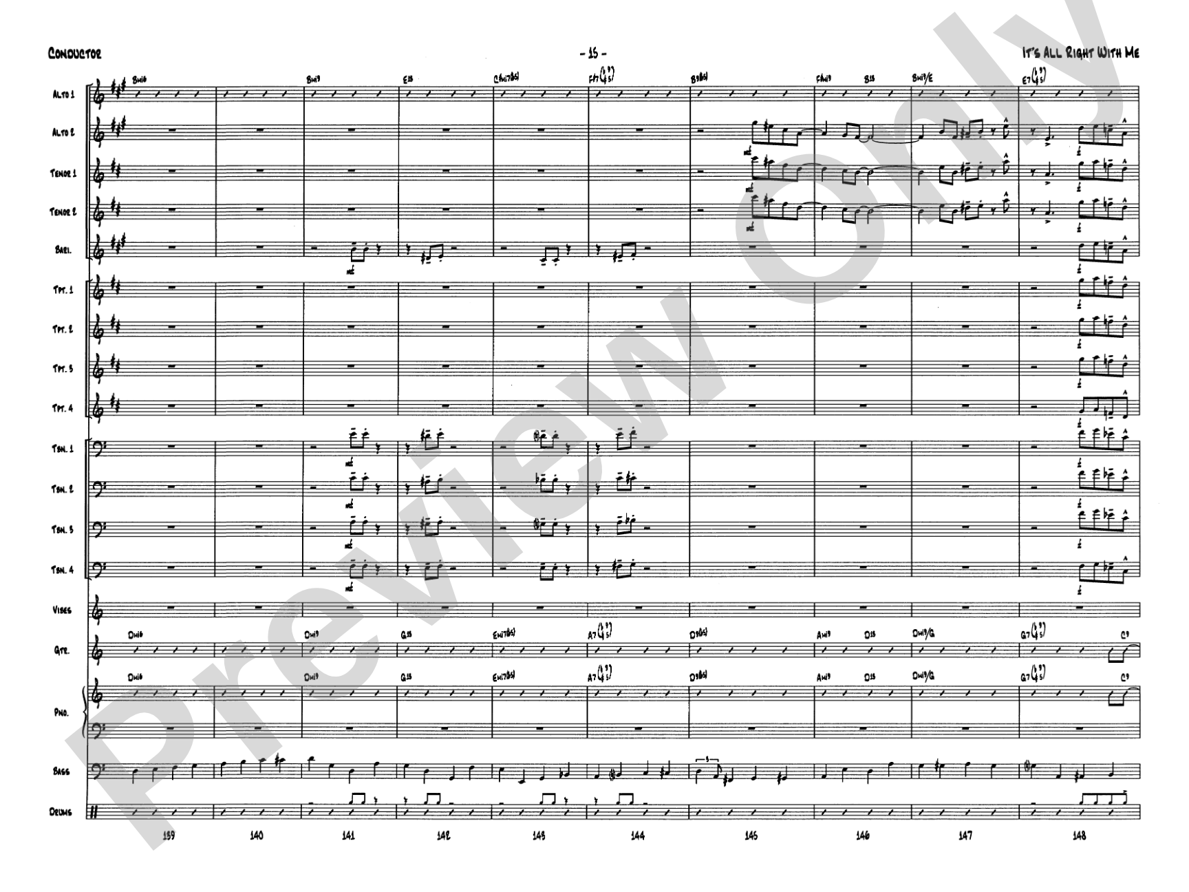 It's All Right with Me: Jazz Ensemble Conductor Score & Parts