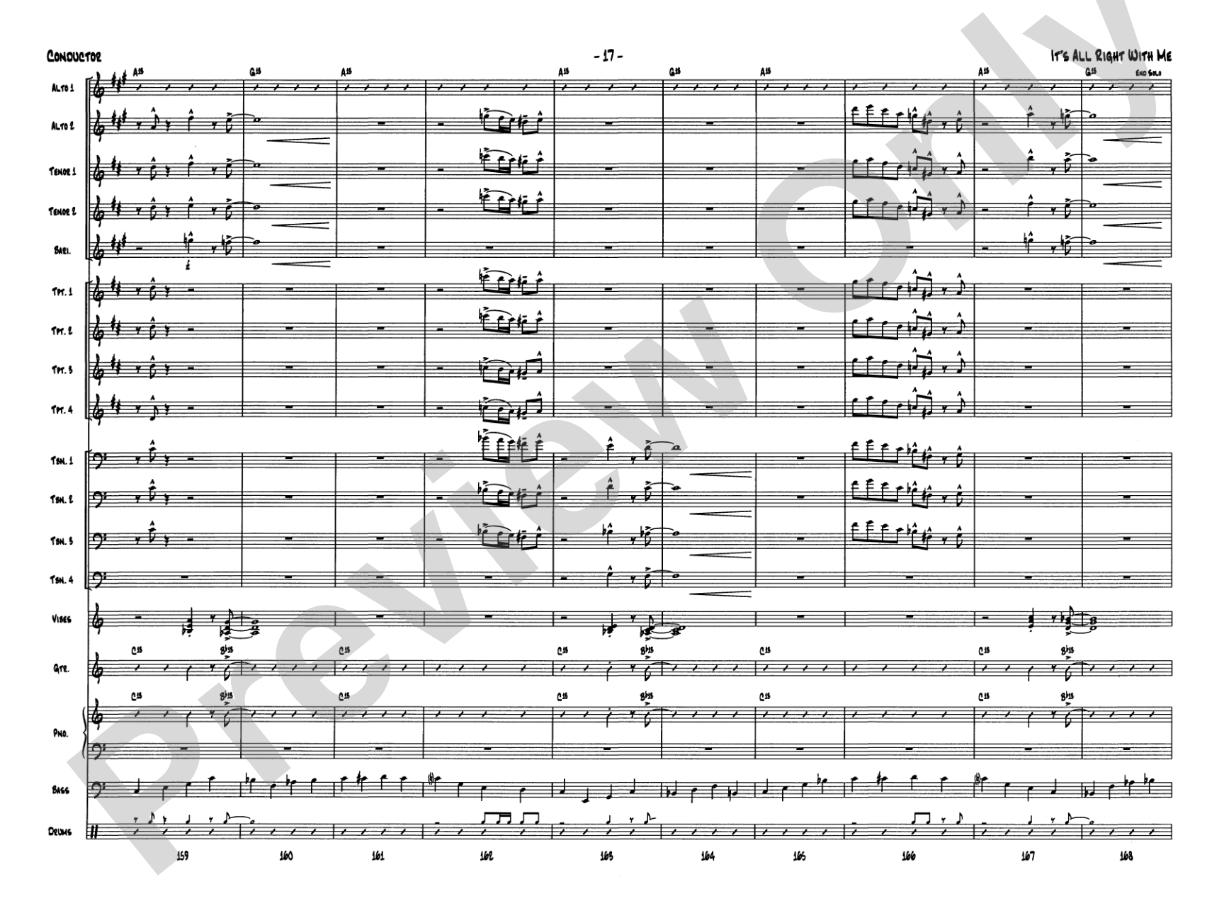 It's All Right with Me: Jazz Ensemble Conductor Score & Parts