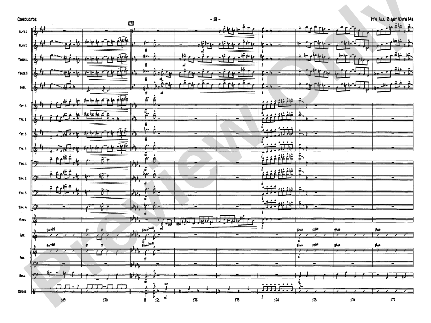 It's All Right with Me: Jazz Ensemble Conductor Score & Parts