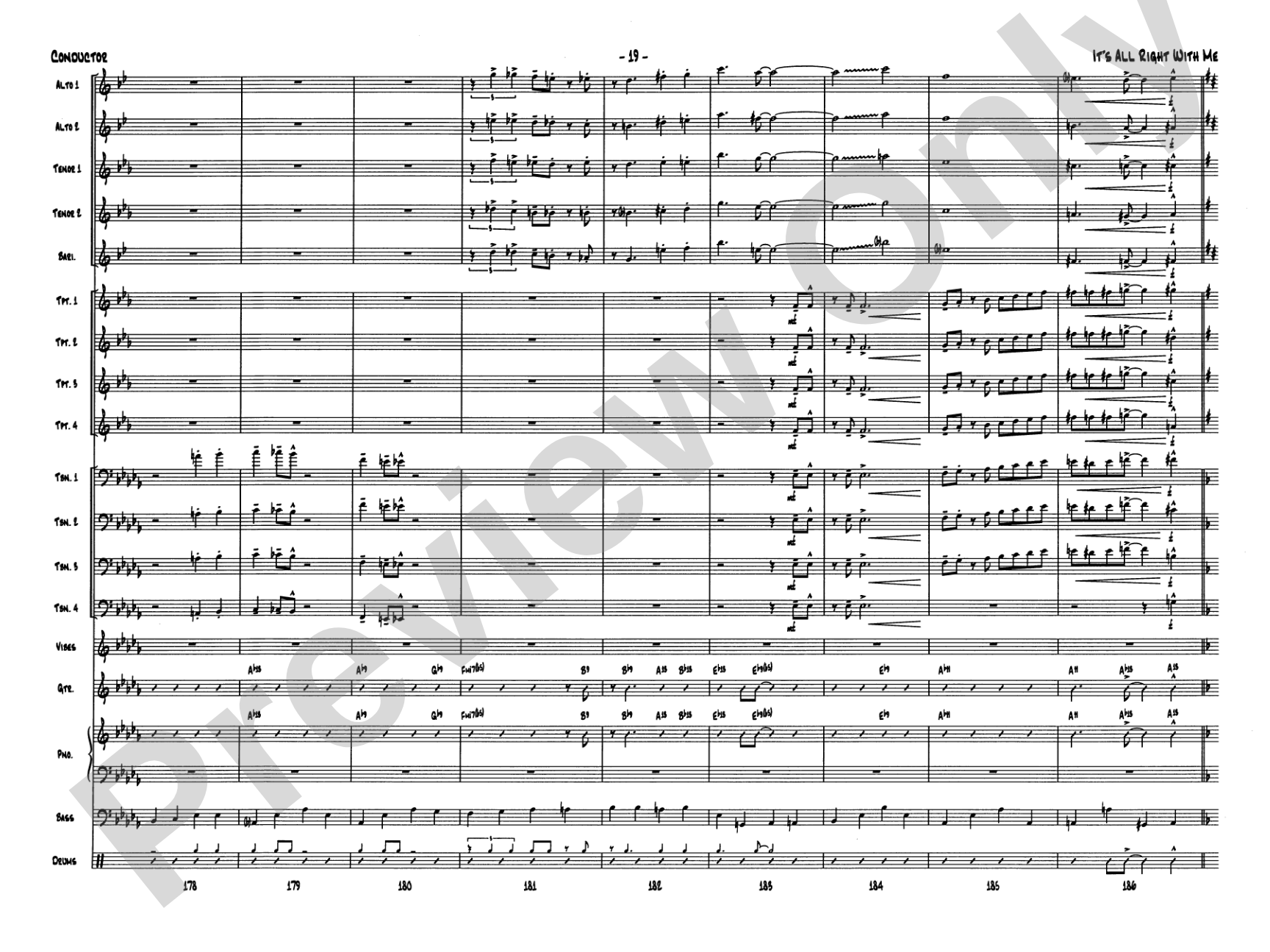 It's All Right with Me: Jazz Ensemble Conductor Score & Parts