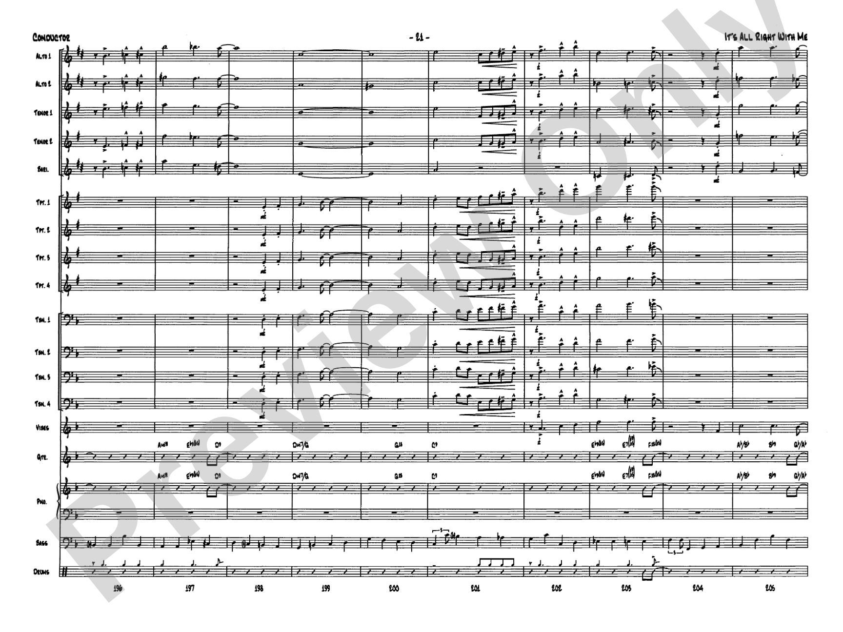 It's All Right with Me: Jazz Ensemble Conductor Score & Parts