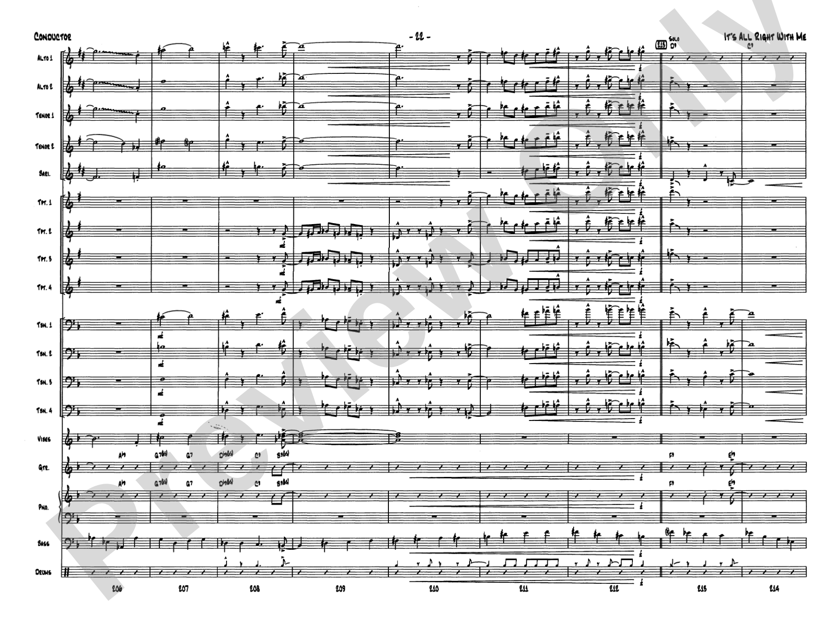 It's All Right with Me: Jazz Ensemble Conductor Score & Parts